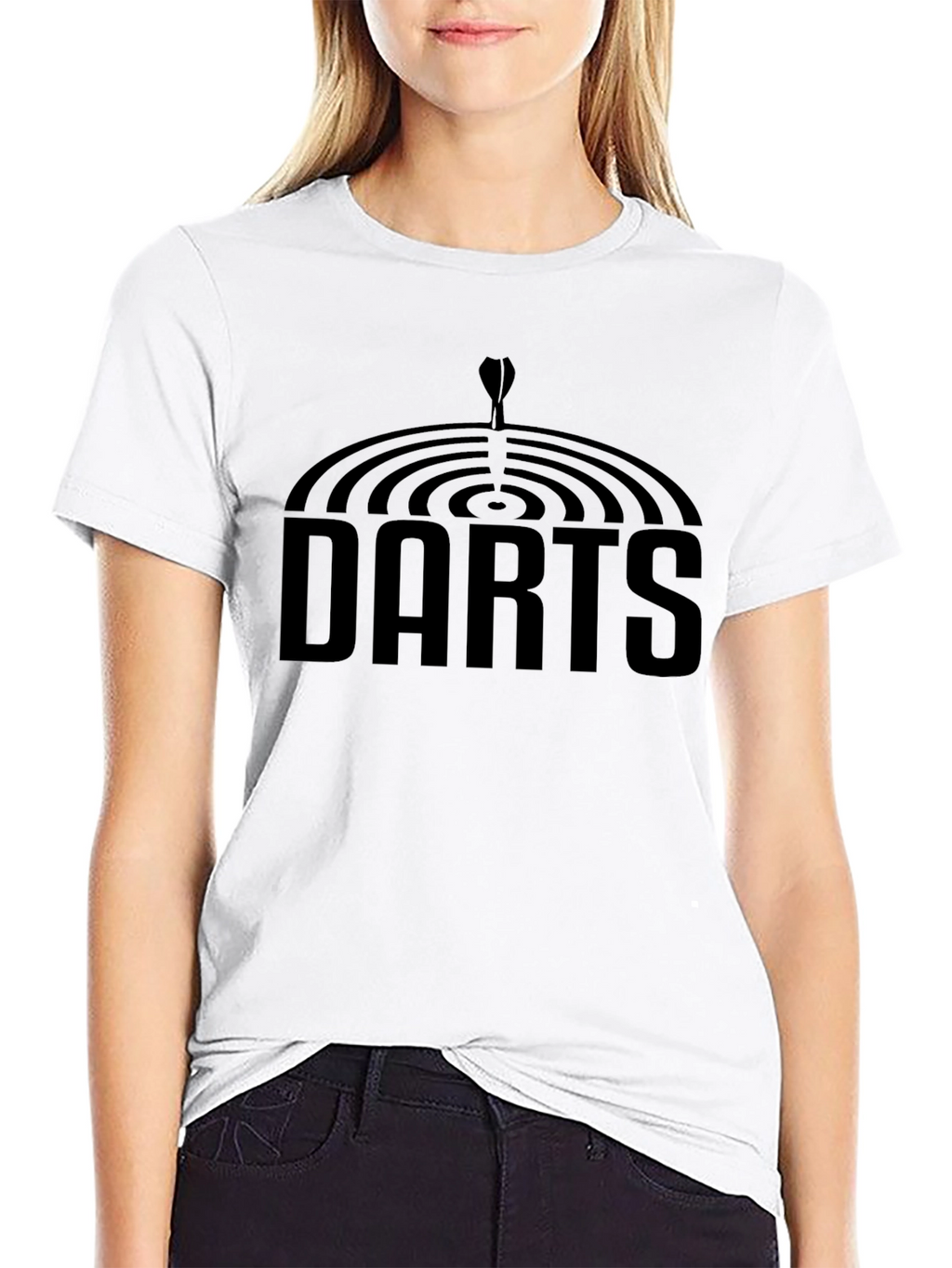 Darts Graphic Tee - Black Cotton T-Shirt