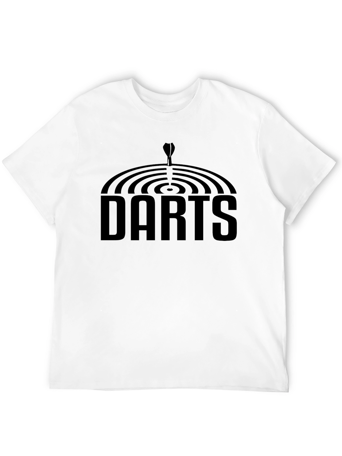 Darts Graphic Tee - Black Cotton T-Shirt