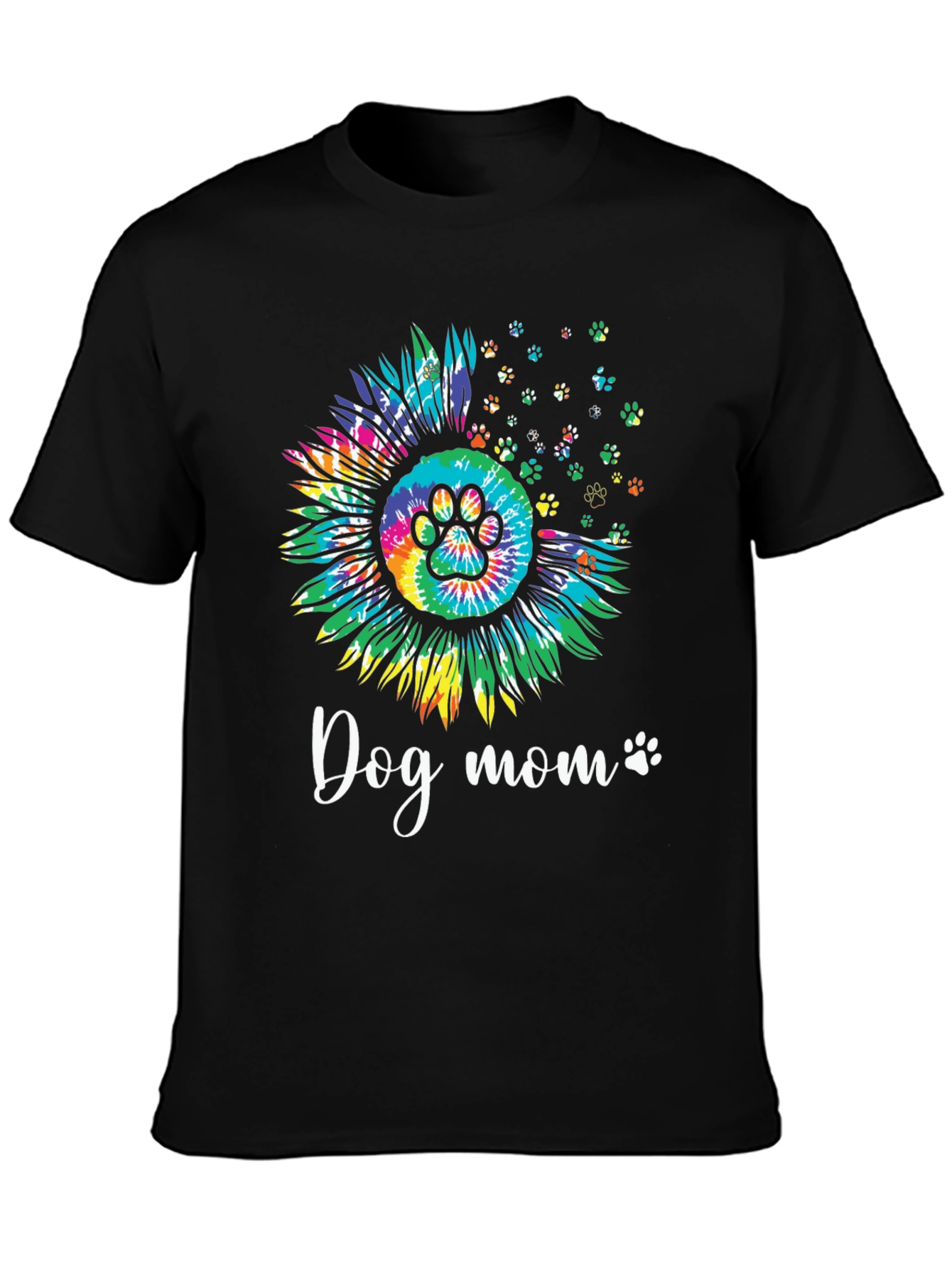 Dog Mom Sunflower Tie Dye Graphic Tee