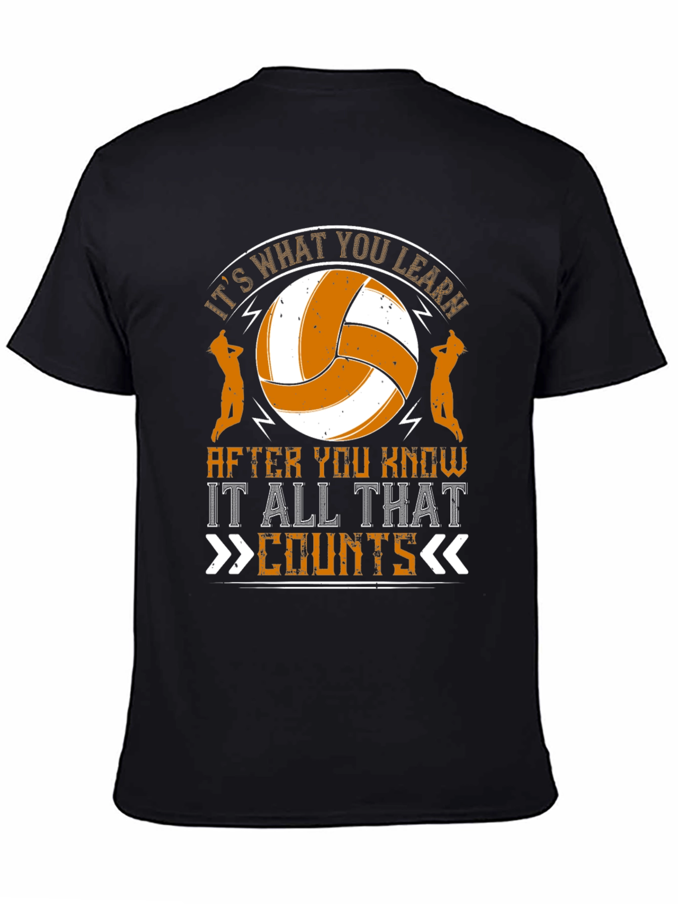 Volleyball Graphic T-Shirt - Its What You Learn Counts