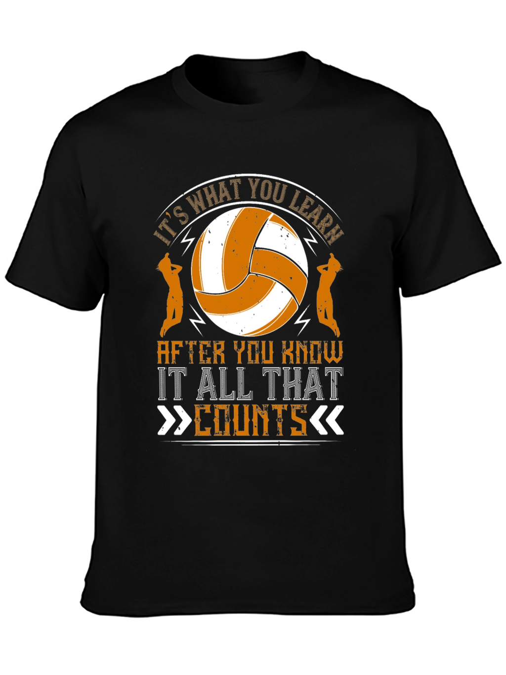 Volleyball Graphic T-Shirt - Its What You Learn Counts