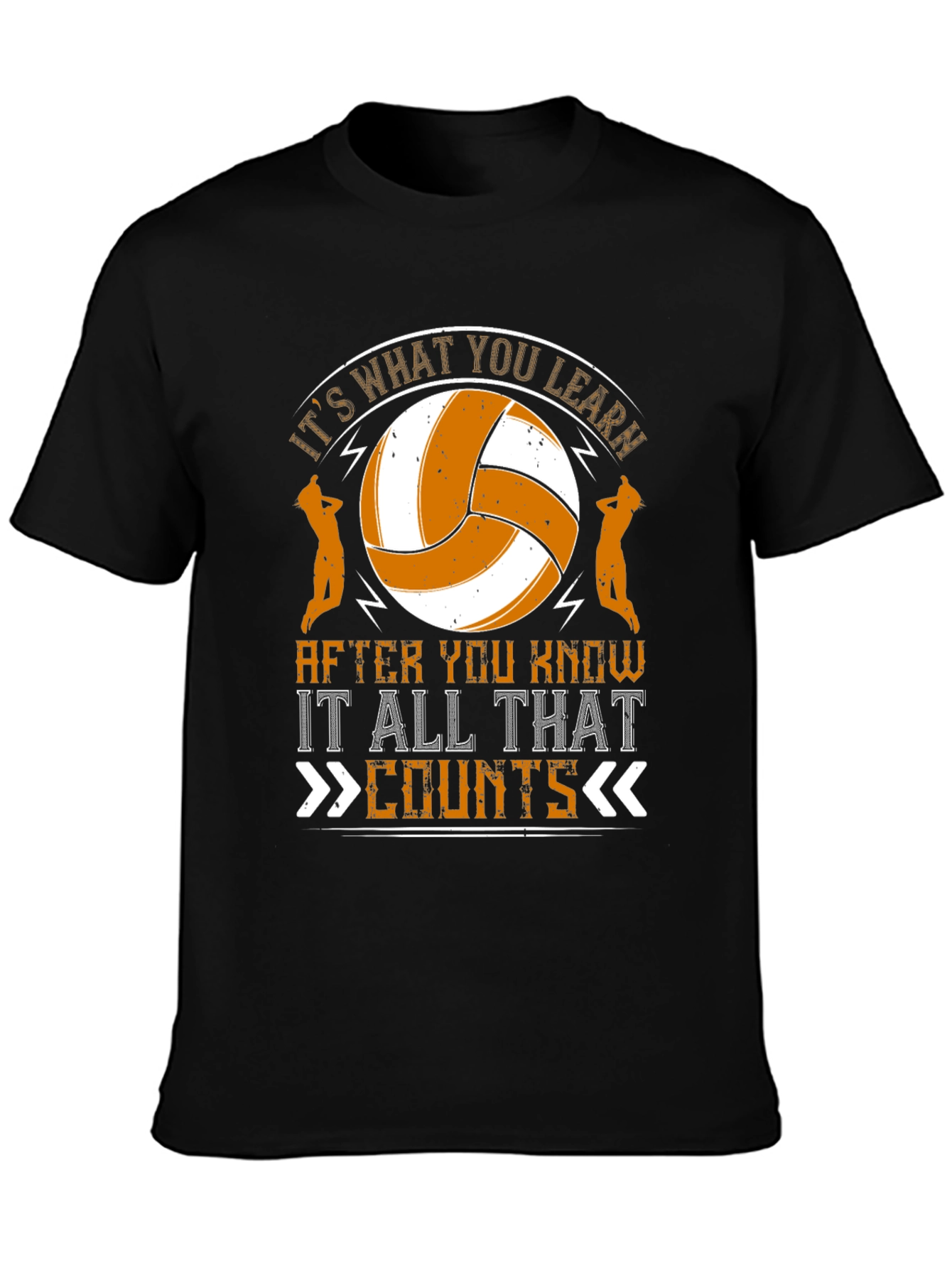 Volleyball Graphic T-Shirt - Its What You Learn Counts