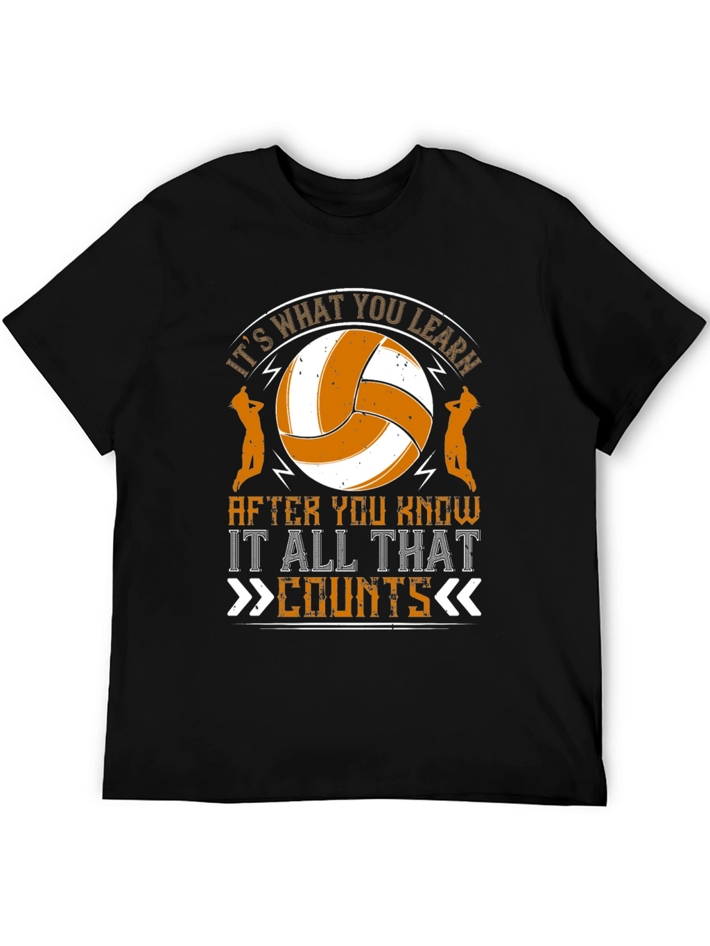 Volleyball Graphic T-Shirt - Its What You Learn Counts