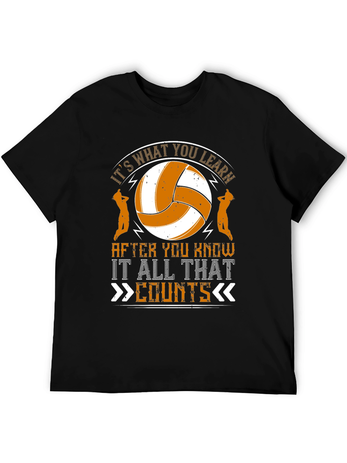 Volleyball Graphic T-Shirt - Its What You Learn Counts