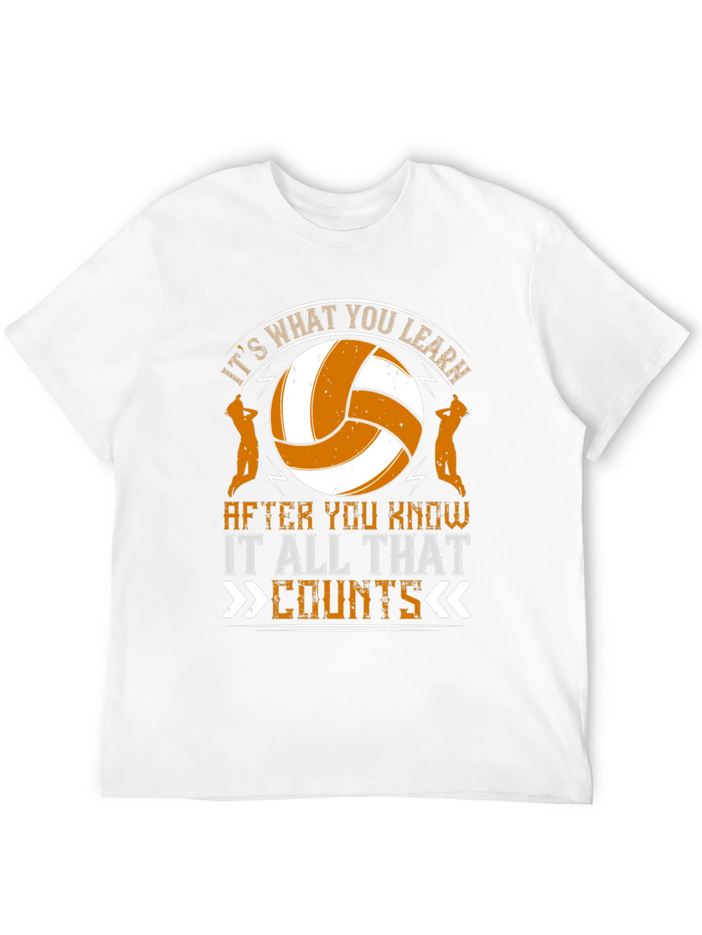 Volleyball Graphic T-Shirt - Its What You Learn Counts
