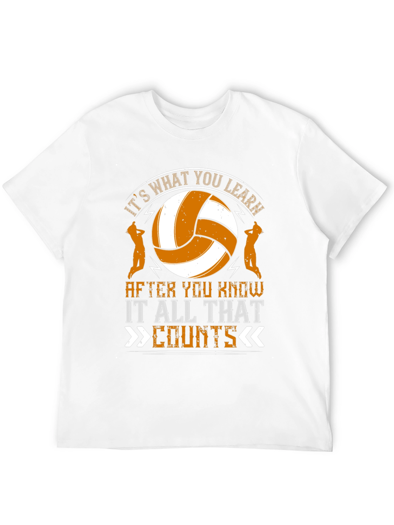 Volleyball Graphic T-Shirt - Its What You Learn Counts