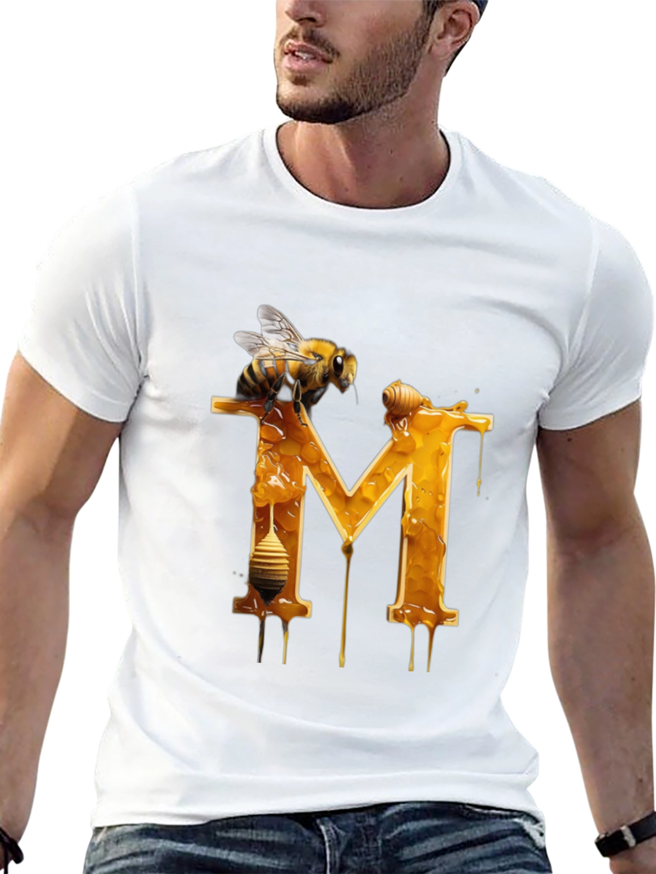 Honey Bee M Letter T-Shirt