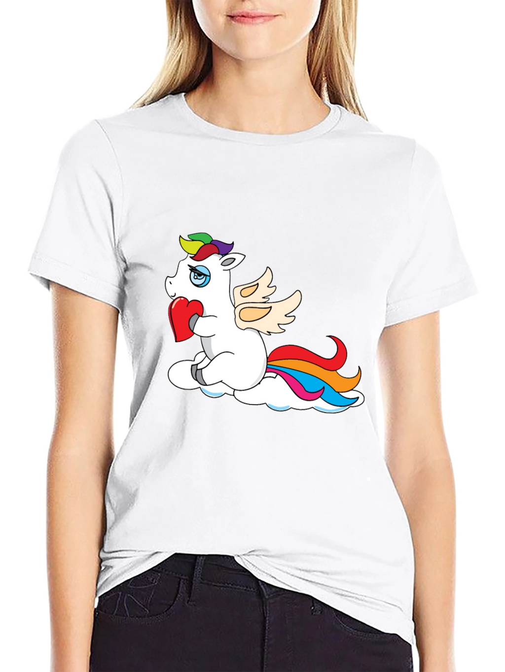 Heartbroken Unicorn Black Tee