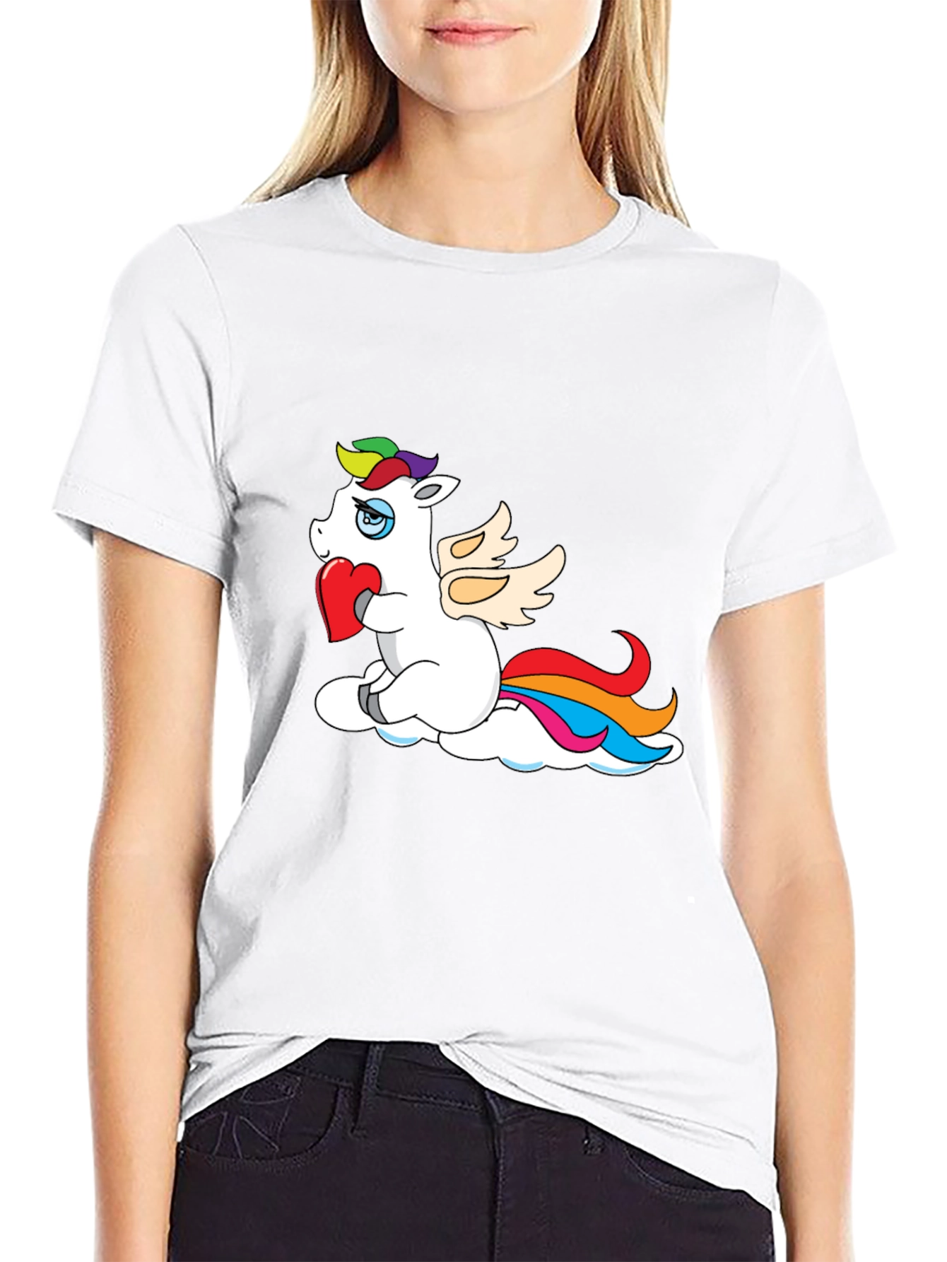 Heartbroken Unicorn Black Tee