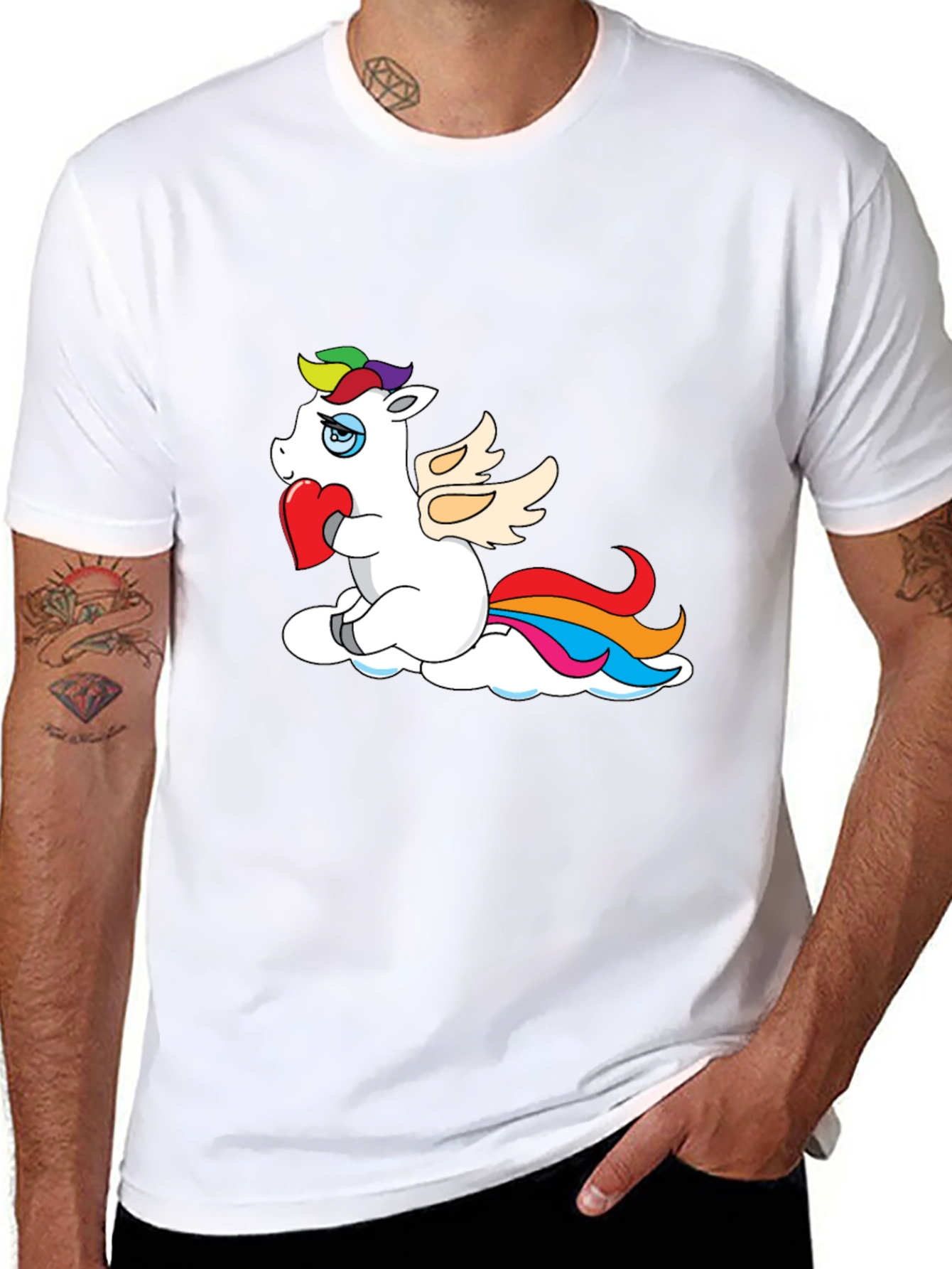 Heartbroken Unicorn Black Tee
