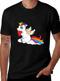 Heartbroken Unicorn Black Tee