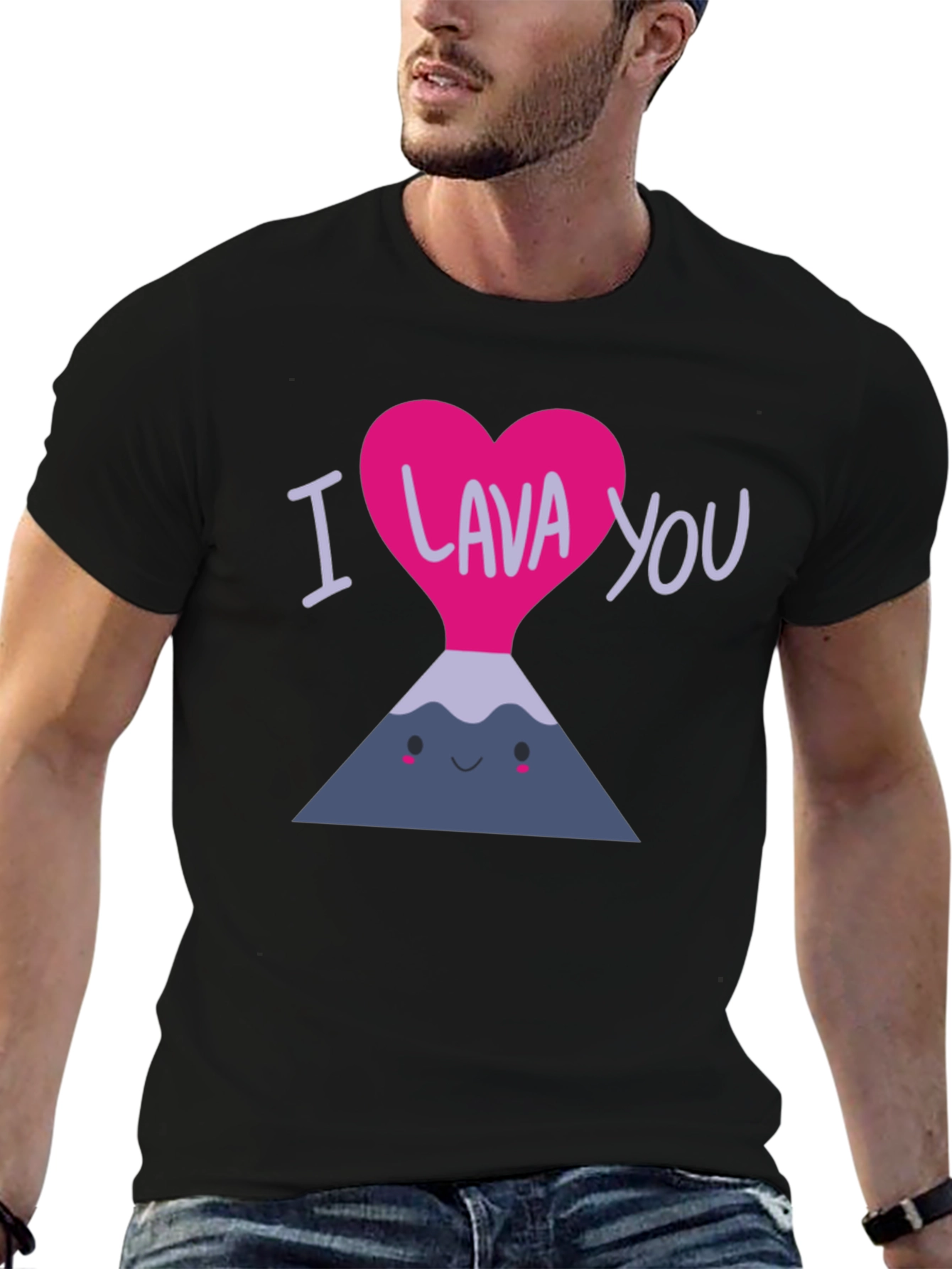 I Lava You Graphic Tee - Cute Volcano Heart T-Shirt
