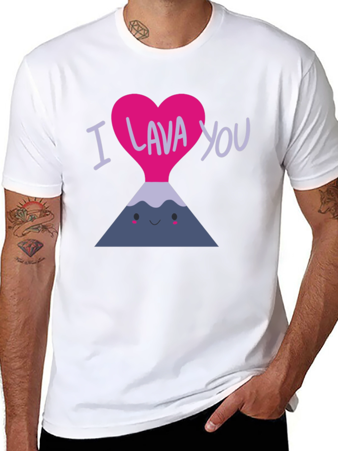 I Lava You Graphic Tee - Cute Volcano Heart T-Shirt