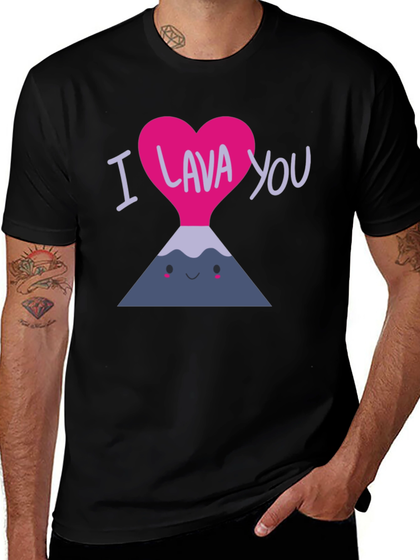 I Lava You Graphic Tee - Cute Volcano Heart T-Shirt
