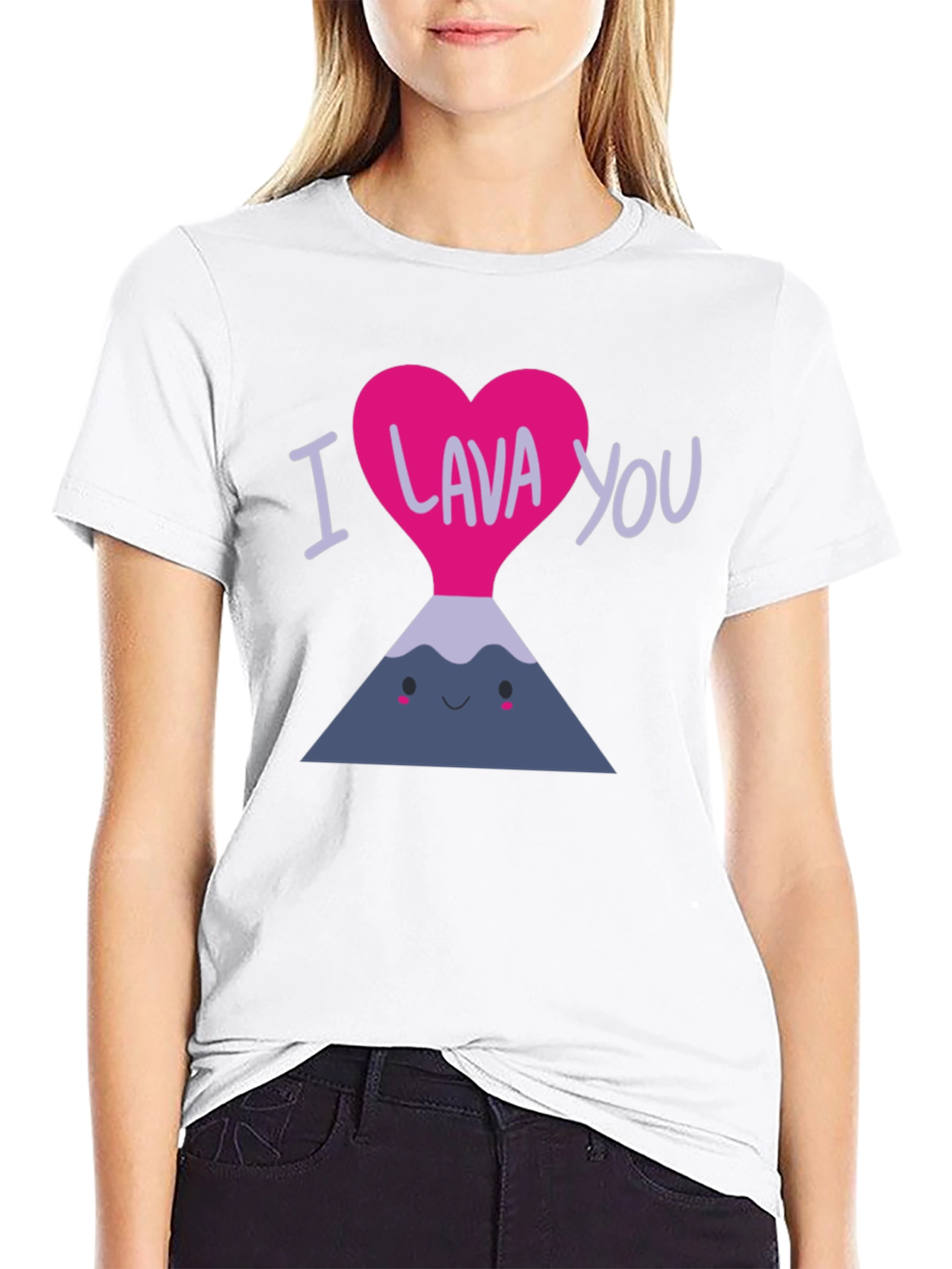 I Lava You Graphic Tee - Cute Volcano Heart T-Shirt