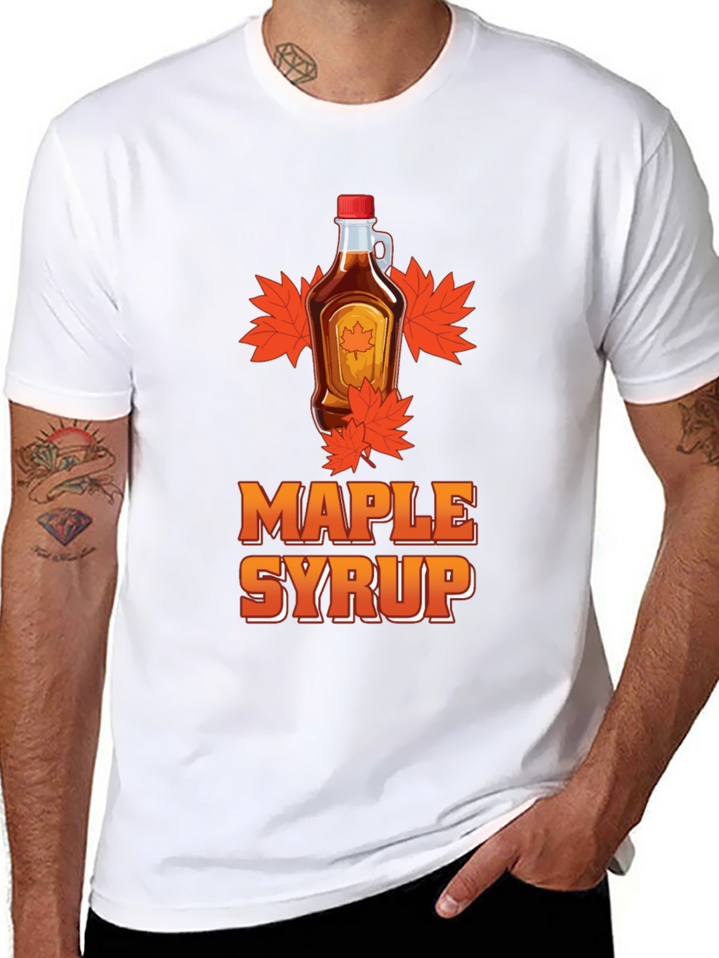 Maple Syrup Graphic Tee - Black T-Shirt