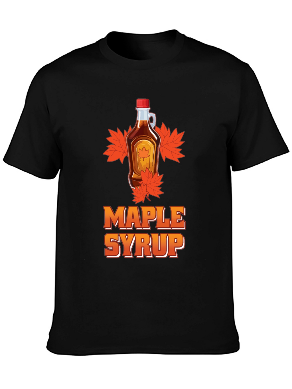 Maple Syrup Graphic Tee - Black T-Shirt