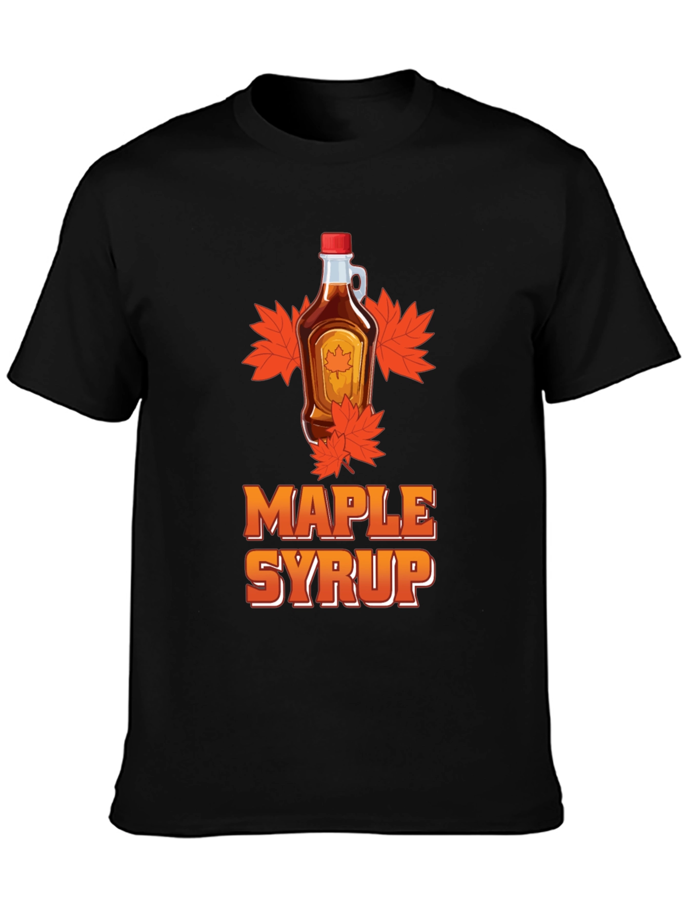Maple Syrup Graphic Tee - Black T-Shirt