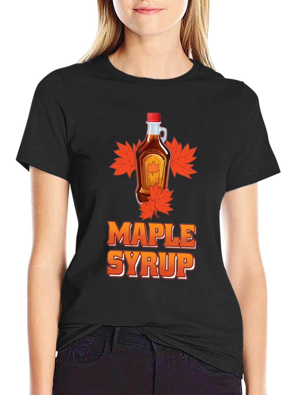 Maple Syrup Graphic Tee - Black T-Shirt