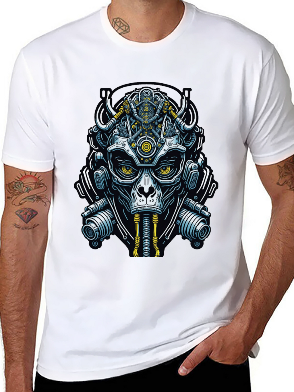 Steampunk Skull T-Shirt - Cyberpunk Graphic Tee