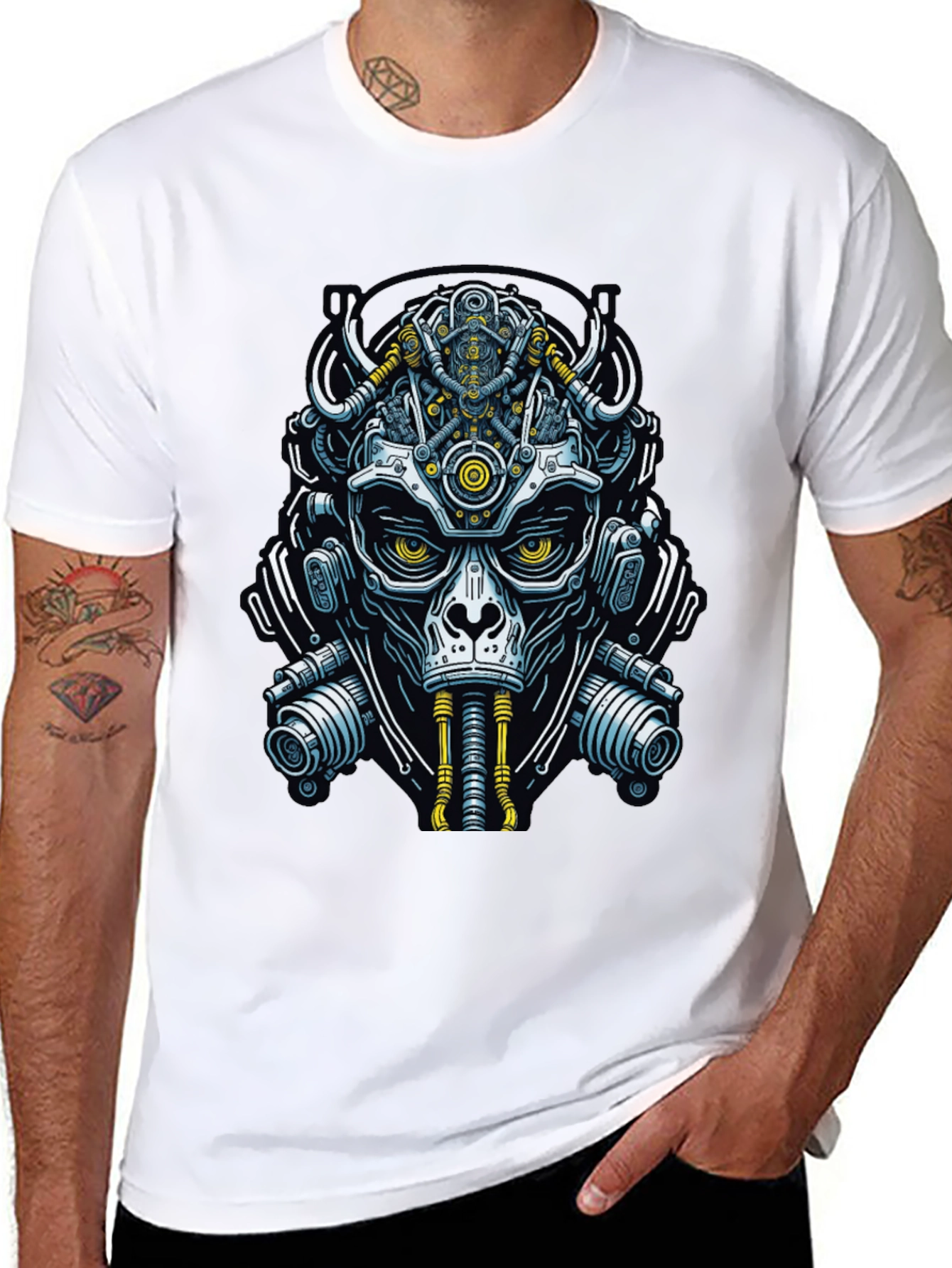 Steampunk Skull T-Shirt - Cyberpunk Graphic Tee