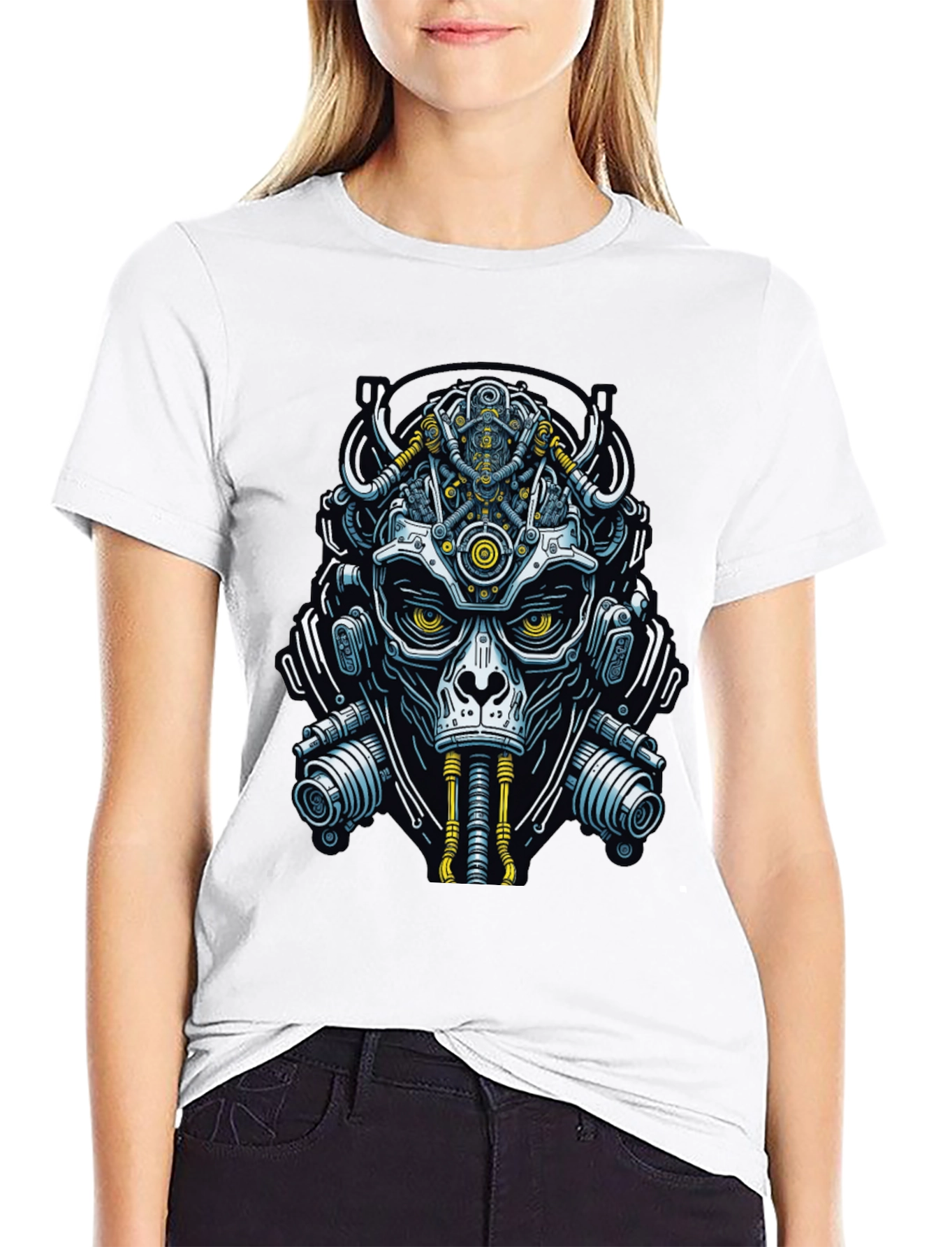 Steampunk Skull T-Shirt - Cyberpunk Graphic Tee