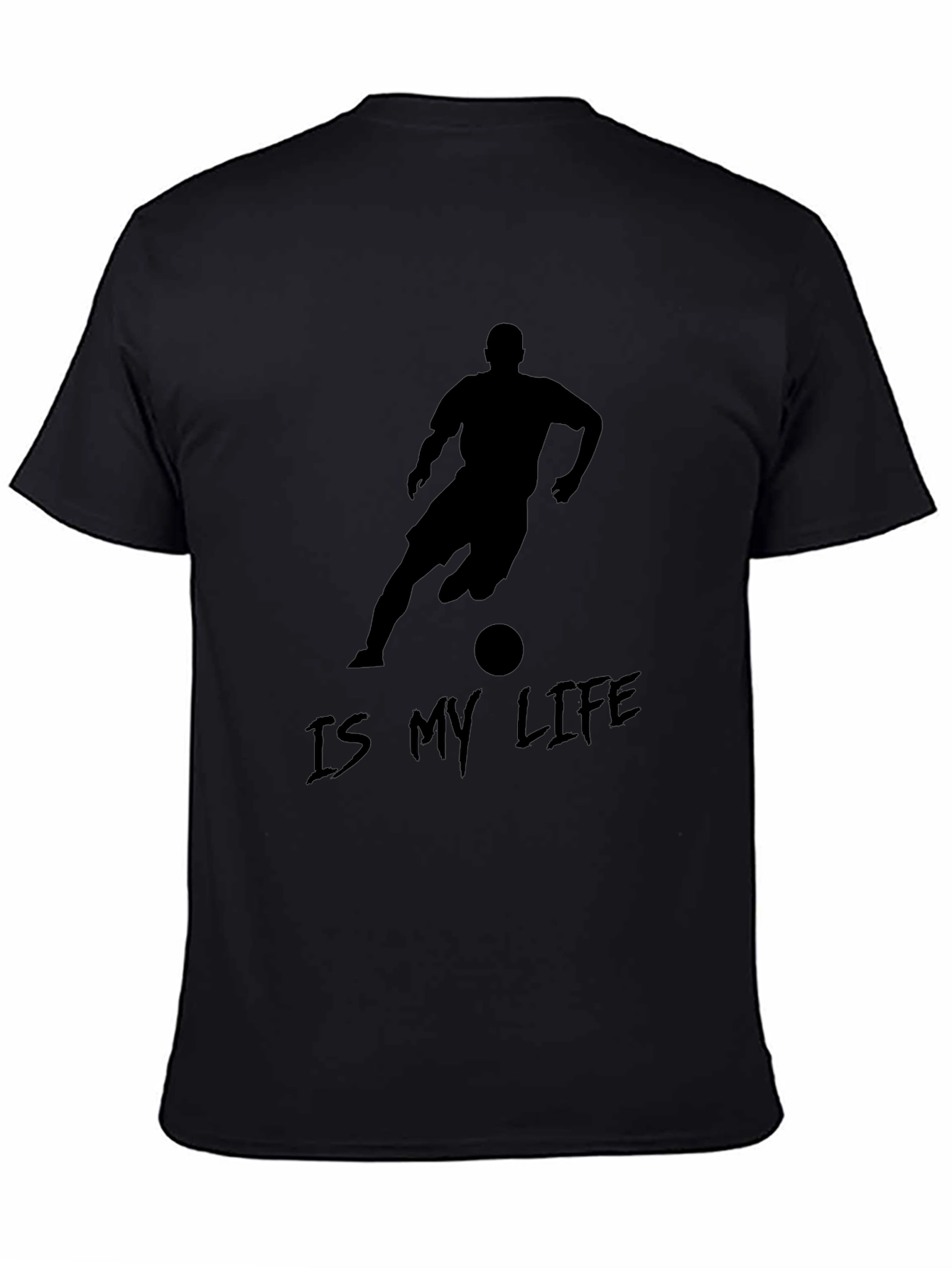 Soccer Is My Life Black Graphic Tee