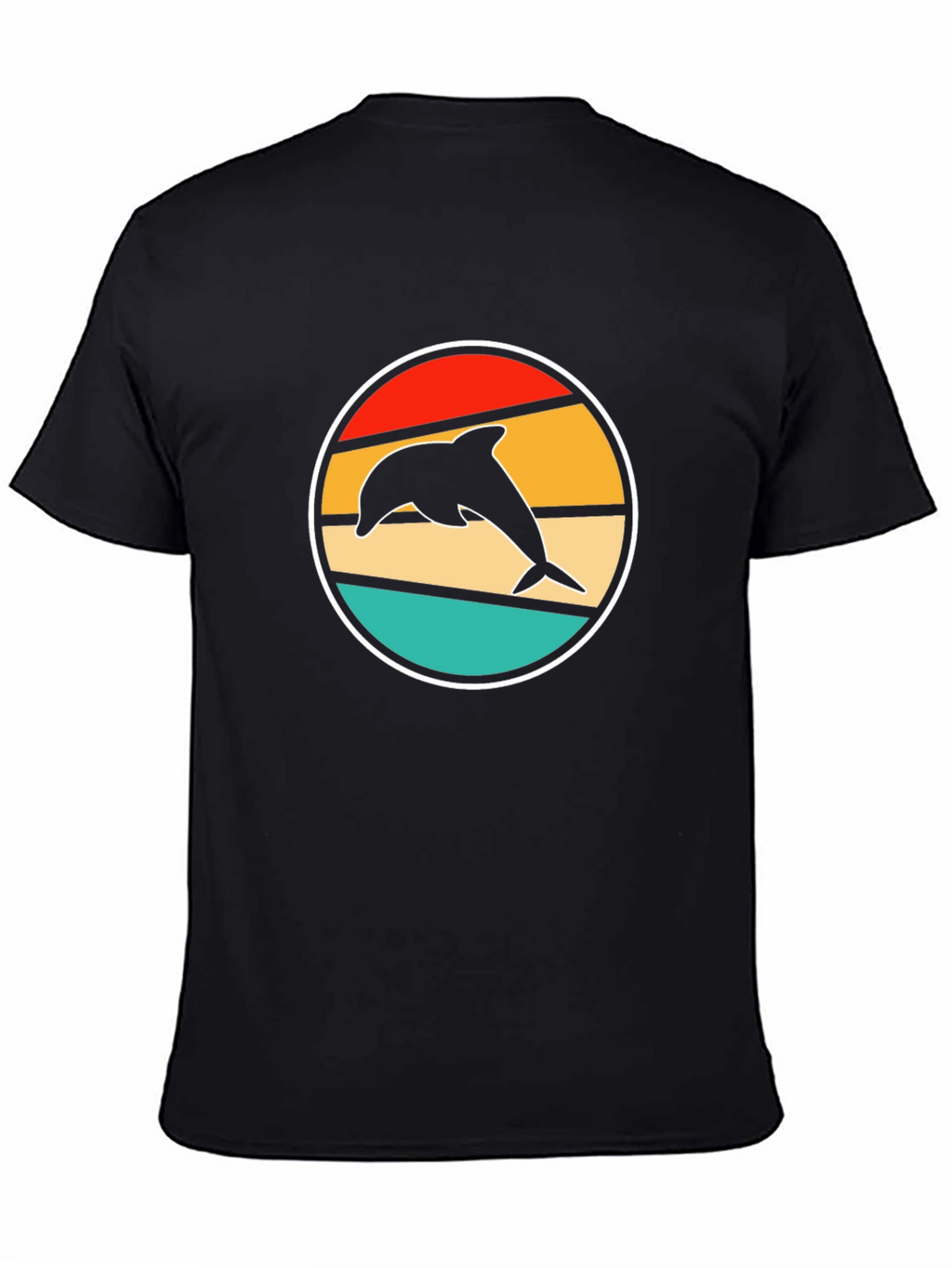 Retro Dolphin T-Shirt - Stylish Black Tee