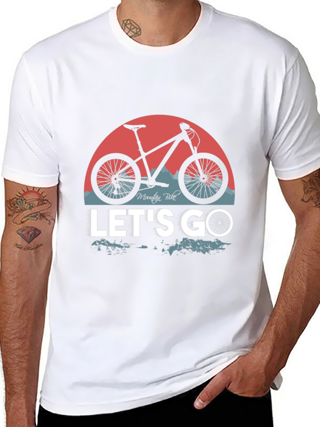 Mountain Bike Graphic T-Shirt - Lets Go Ride!