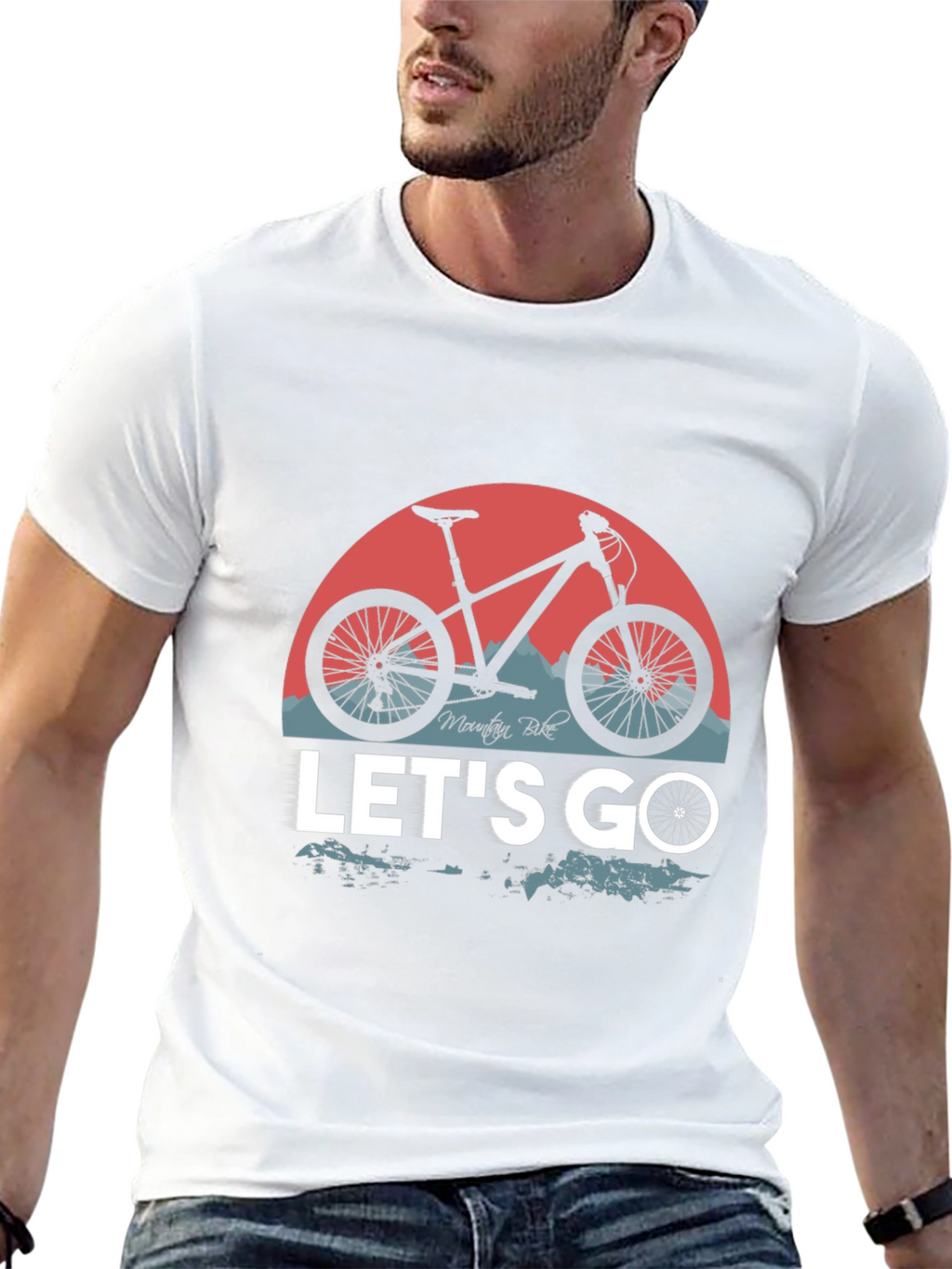 Mountain Bike Graphic T-Shirt - Lets Go Ride!