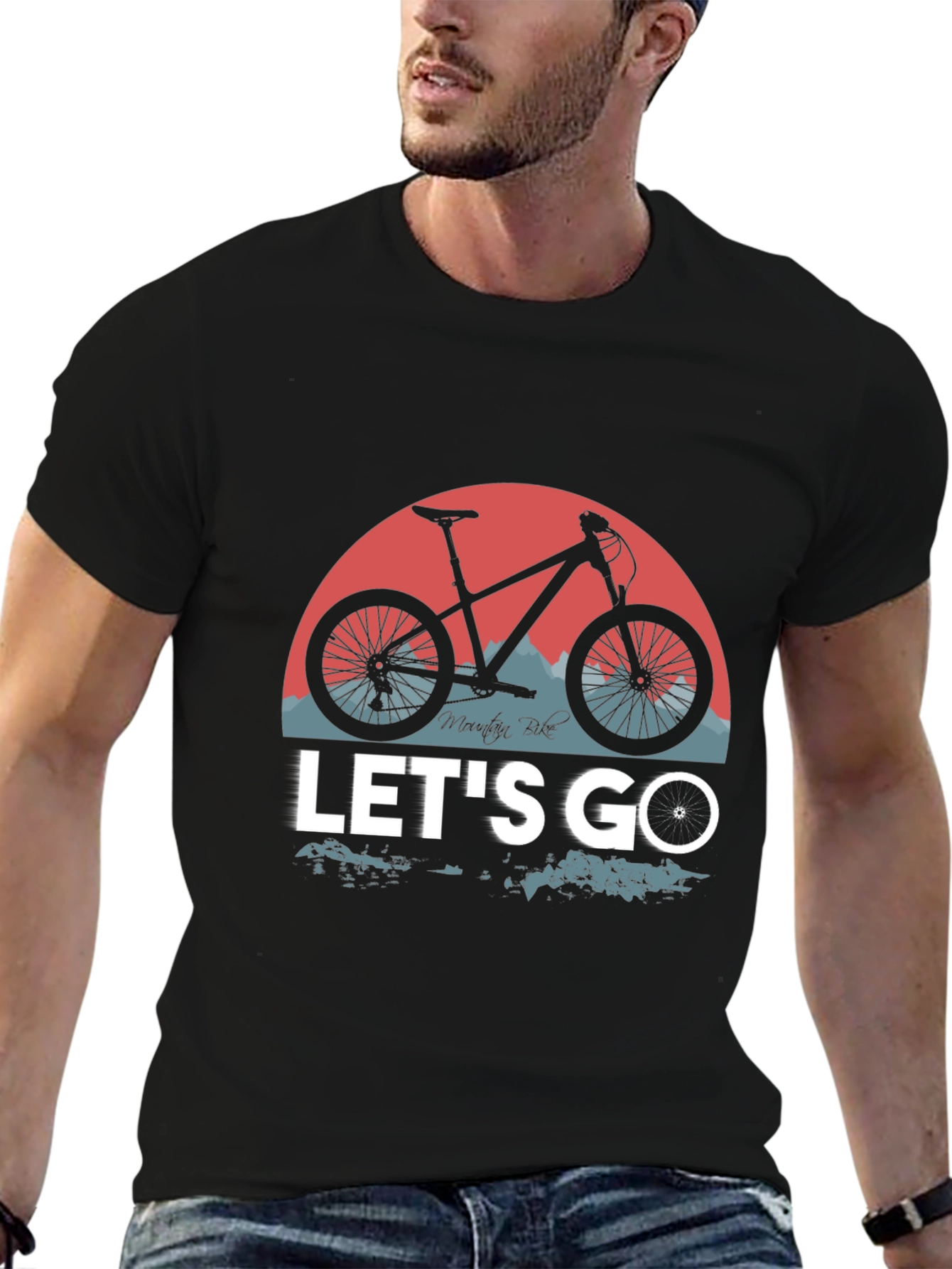 Mountain Bike Graphic T-Shirt - Lets Go Ride!