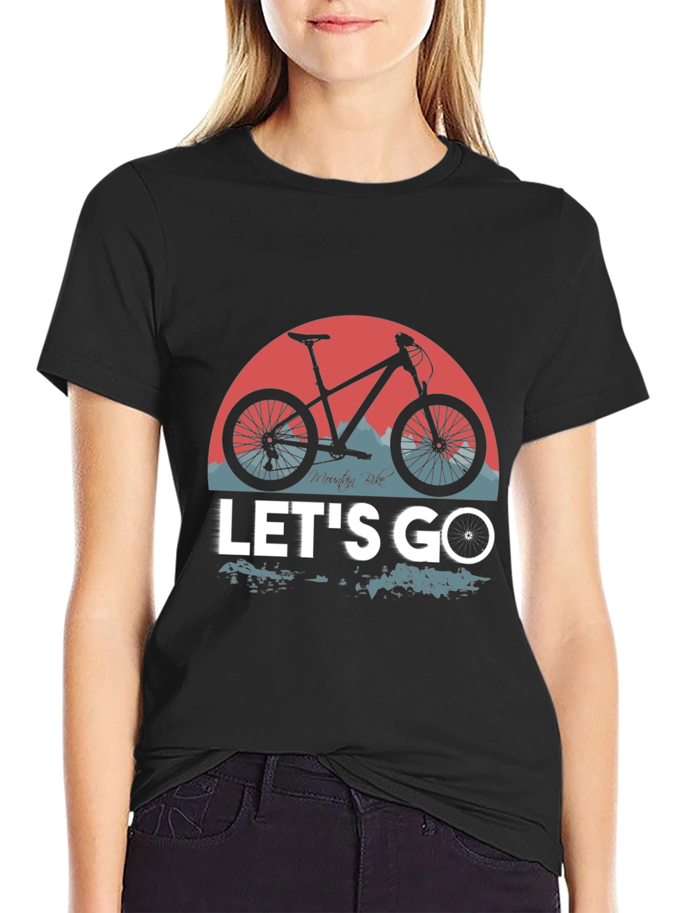 Mountain Bike Graphic T-Shirt - Lets Go Ride!