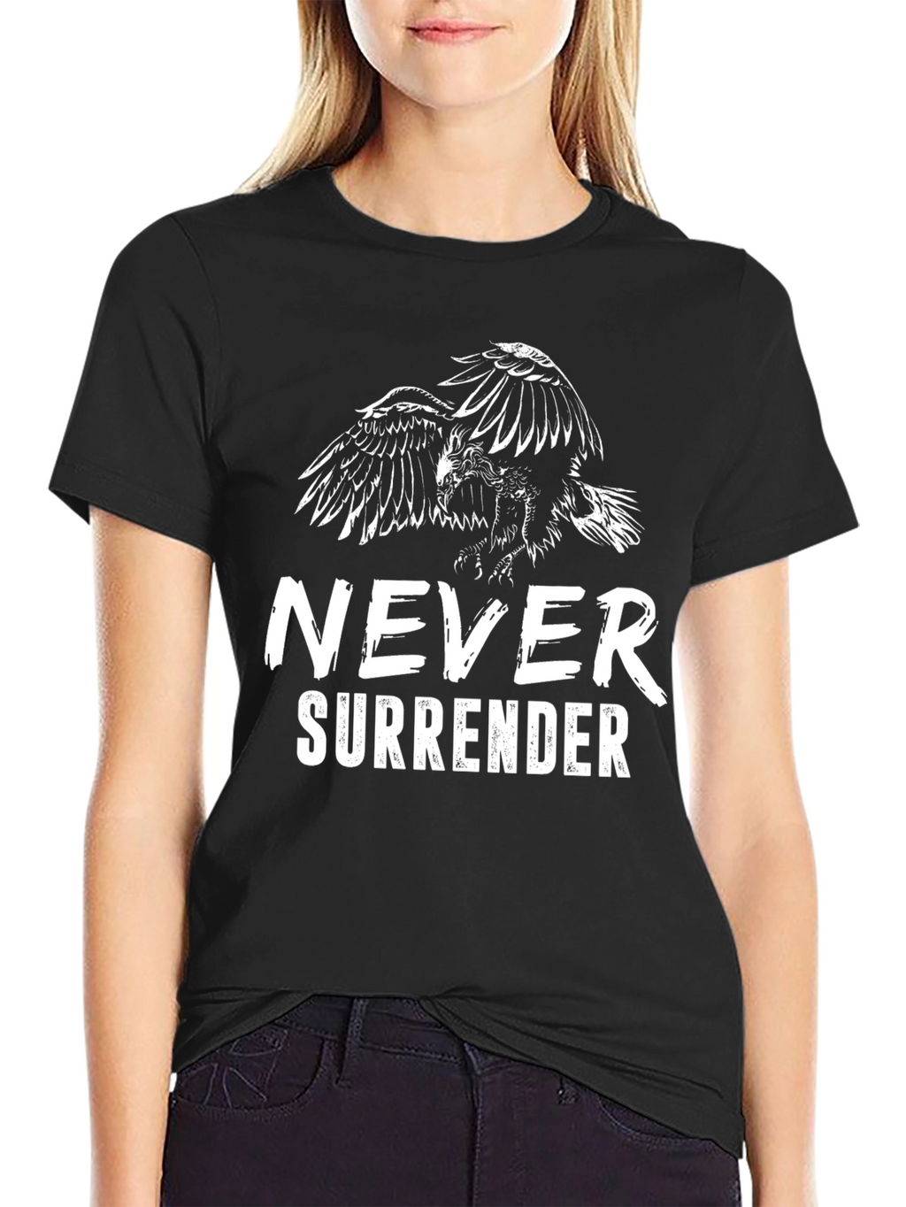 Never Surrender Eagle Graphic T-Shirt