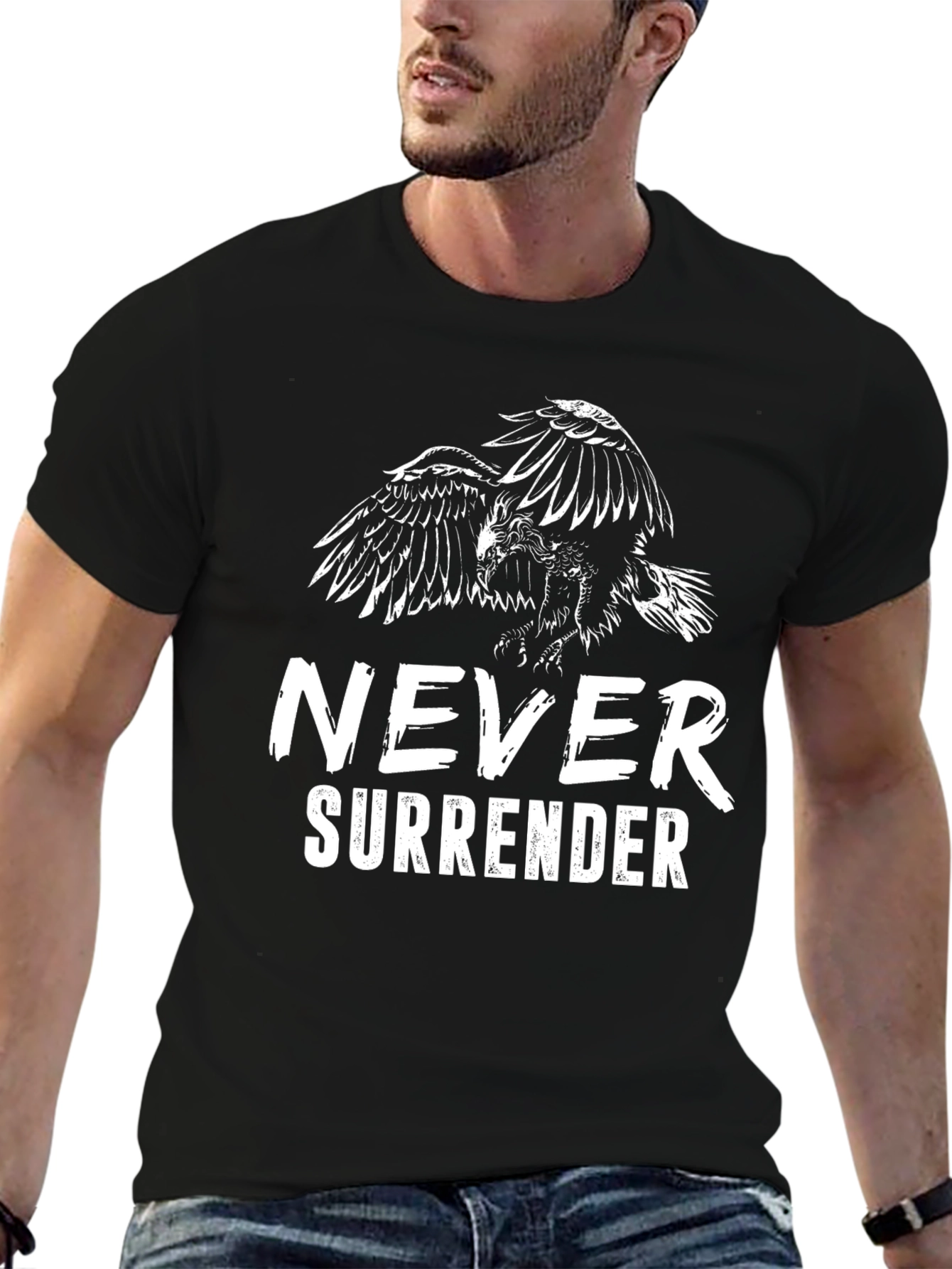 Never Surrender Eagle Graphic T-Shirt