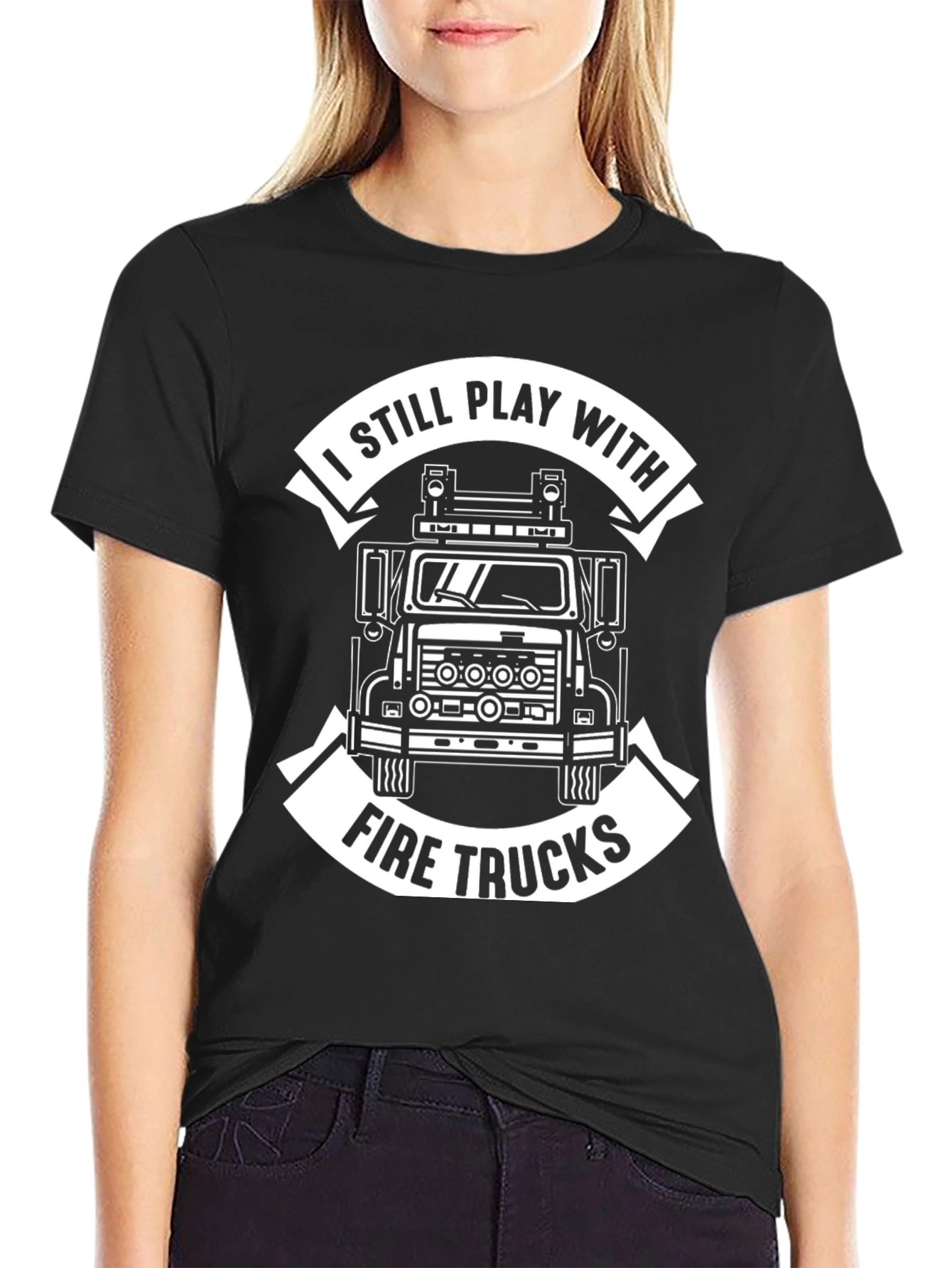 Fire Truck Graphic Tee - Still Play With Fire Trucks