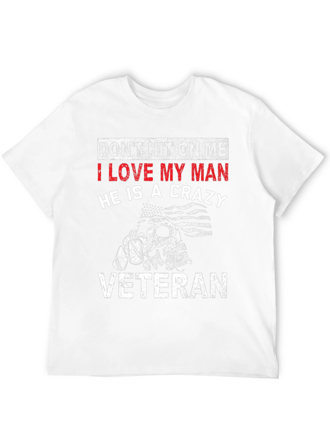 I Love My Crazy Veteran Black T-Shirt