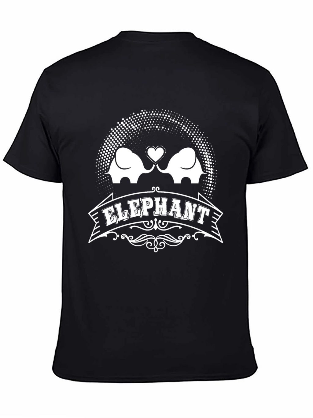Elephant Love Graphic T-Shirt Black