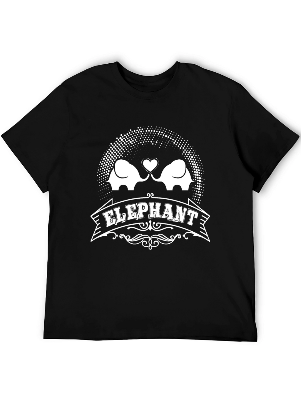Elephant Love Graphic T-Shirt Black