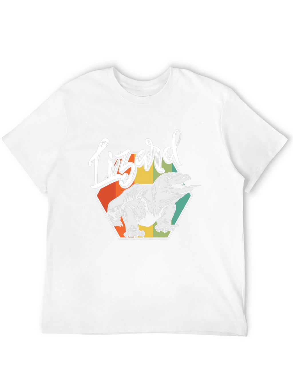 Retro Lizard Graphic Tee - Mens Black T-Shirt