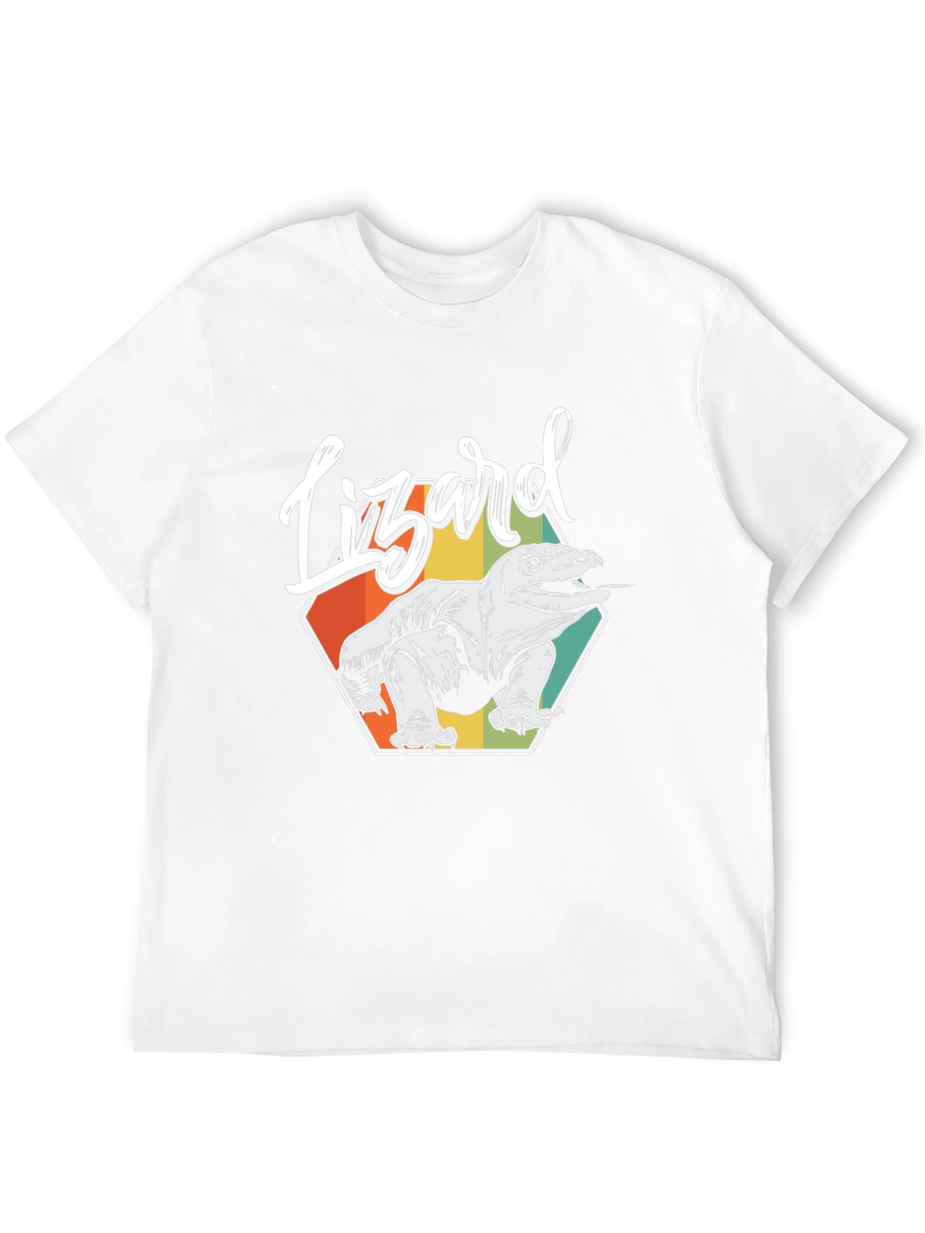 Retro Lizard Graphic Tee - Mens Black T-Shirt