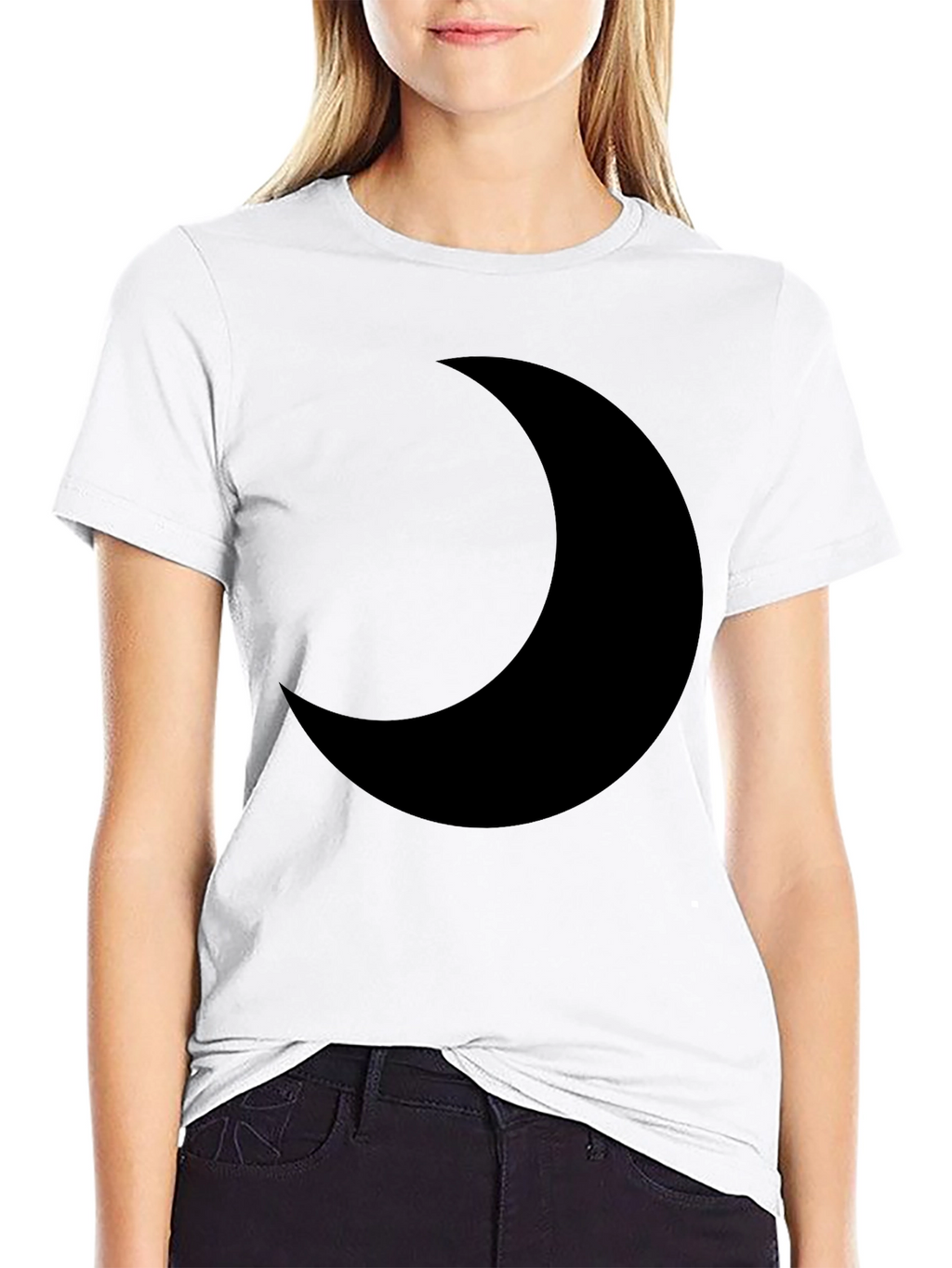 Black Crescent Moon Graphic Tee