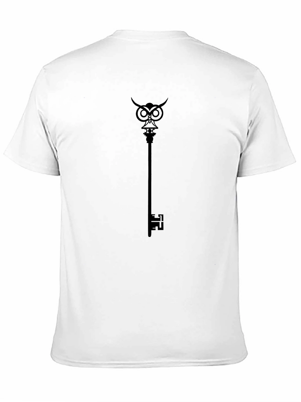 Mens Black Owl Key Graphic T-Shirt