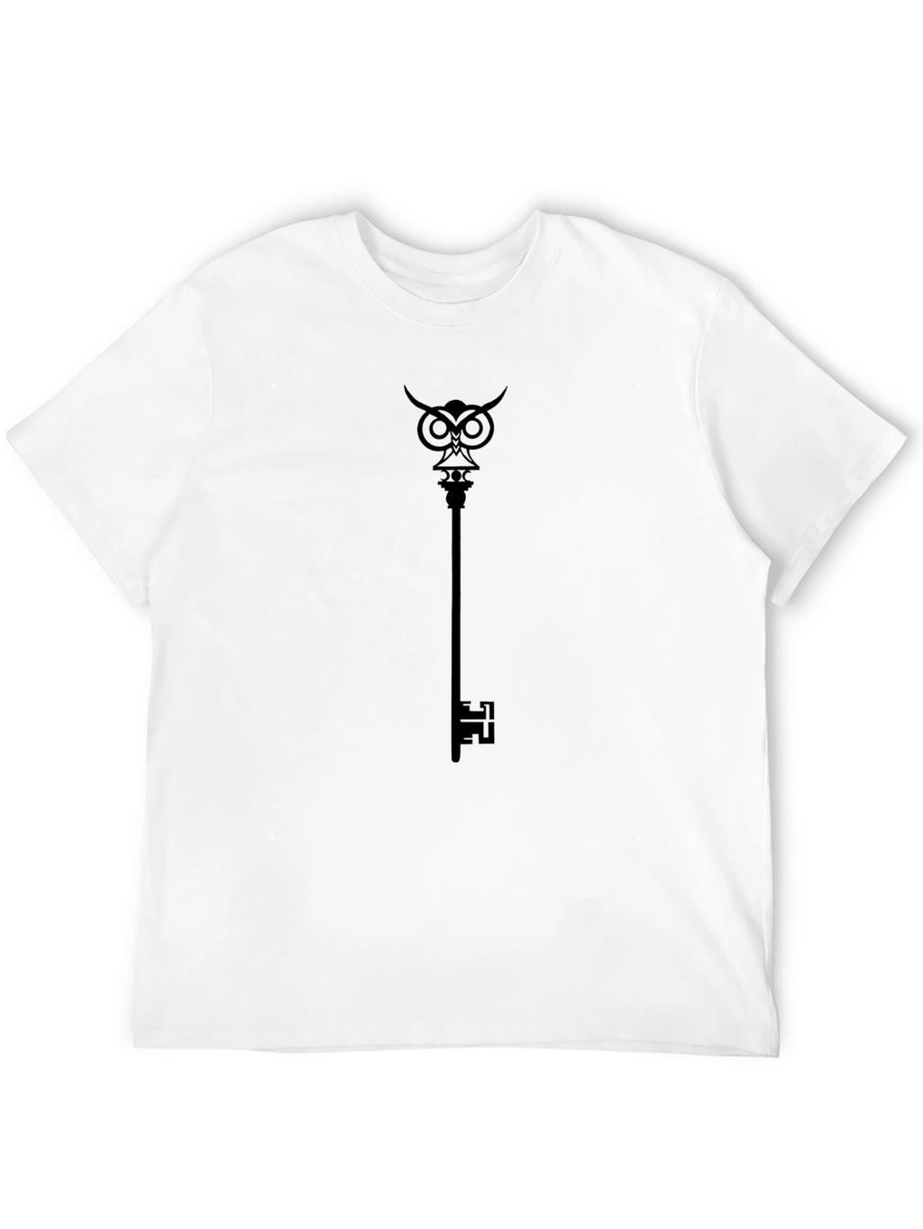 Mens Black Owl Key Graphic T-Shirt