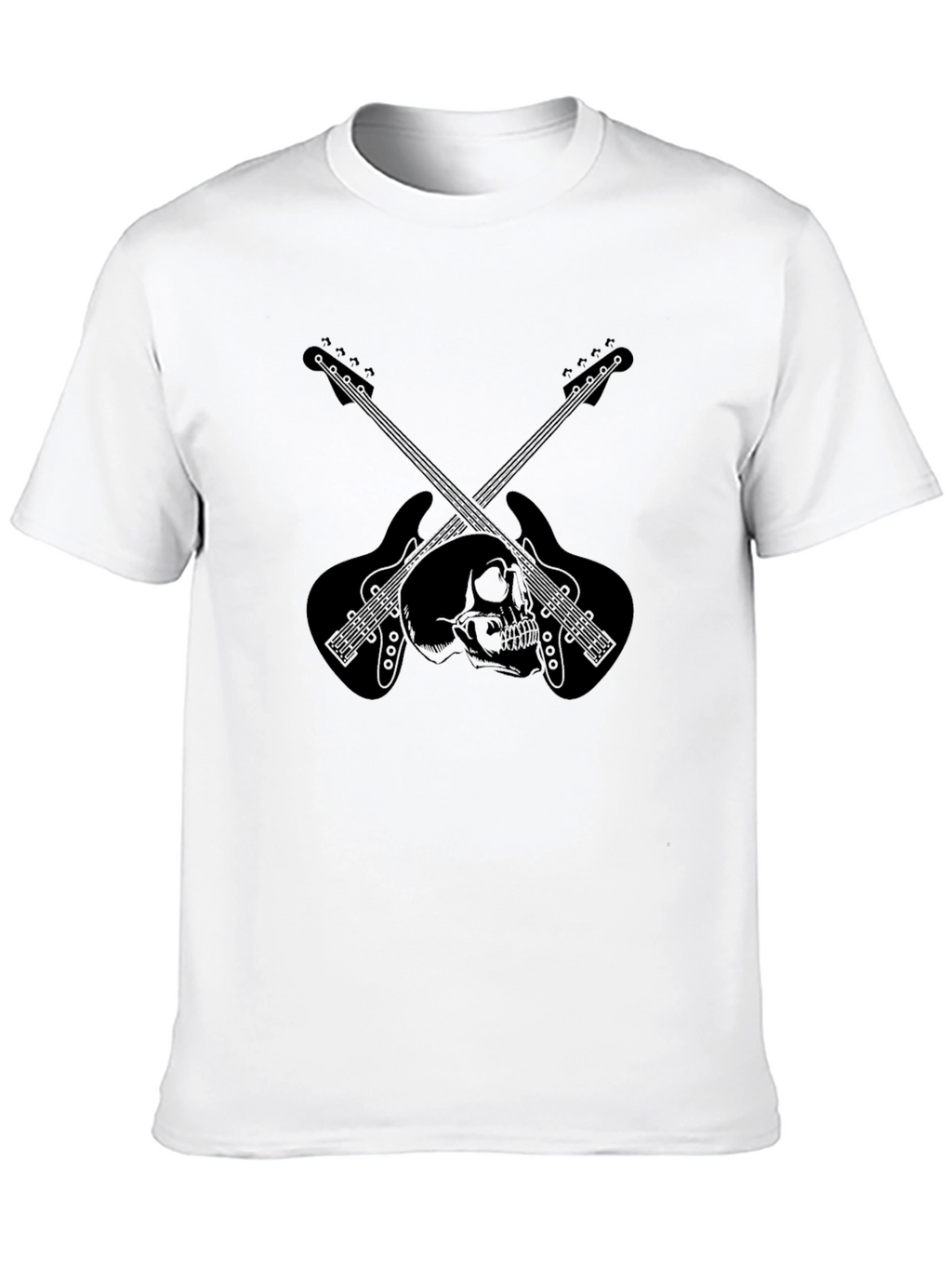 Skull & Guitar Graphic Tee - Rocker Style