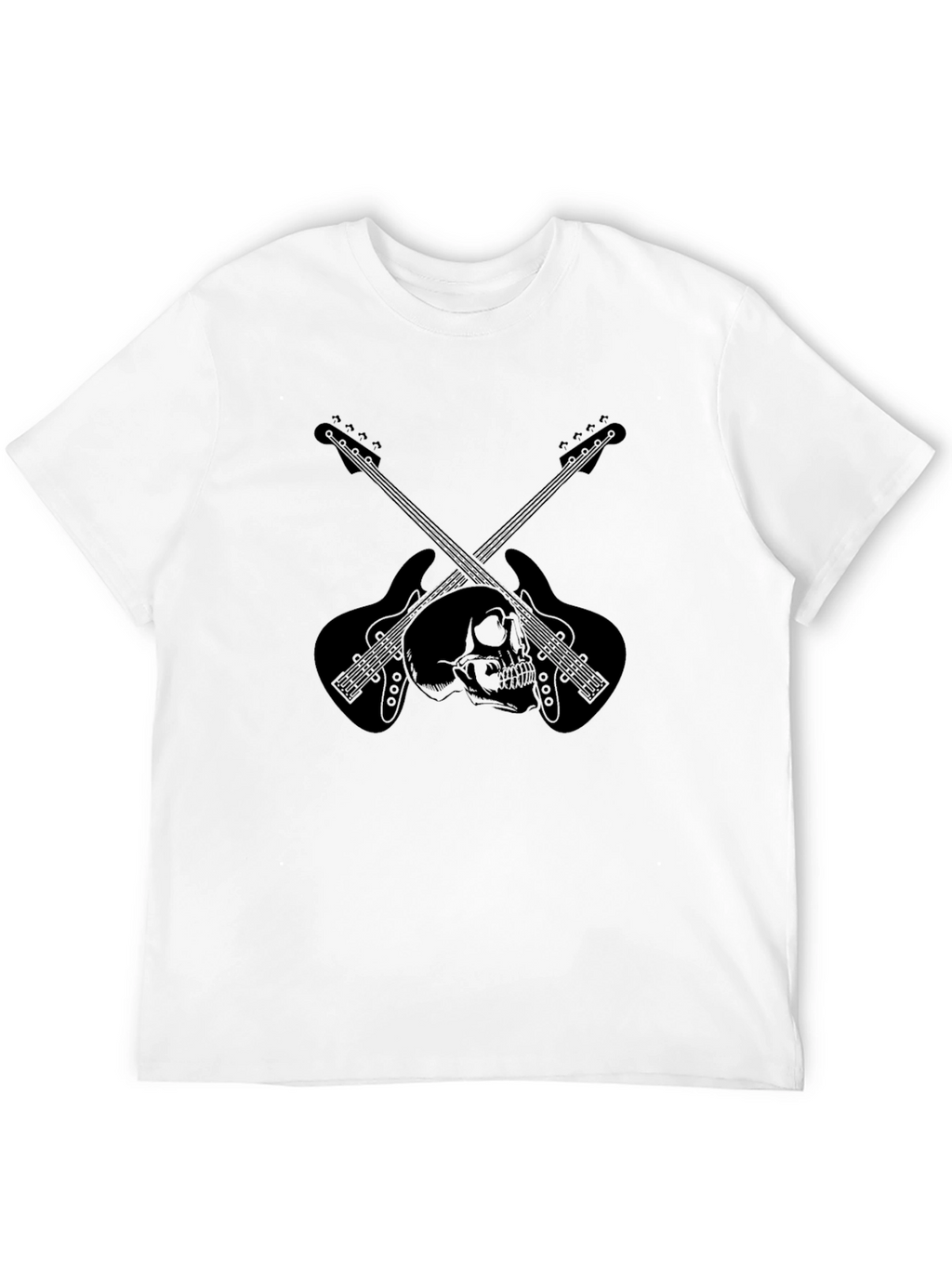 Skull & Guitar Graphic Tee - Rocker Style