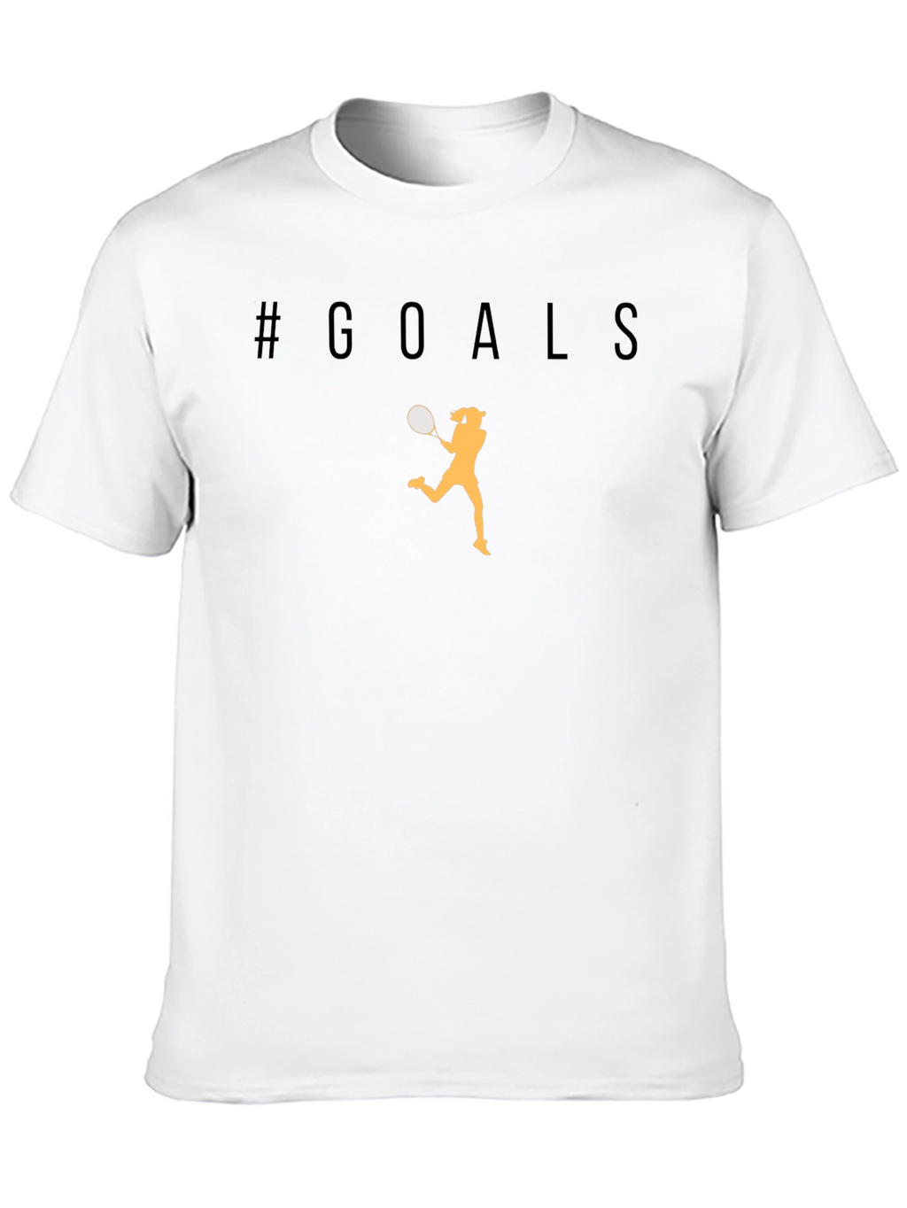 #Goals Tennis Player Graphic T-Shirt - Black