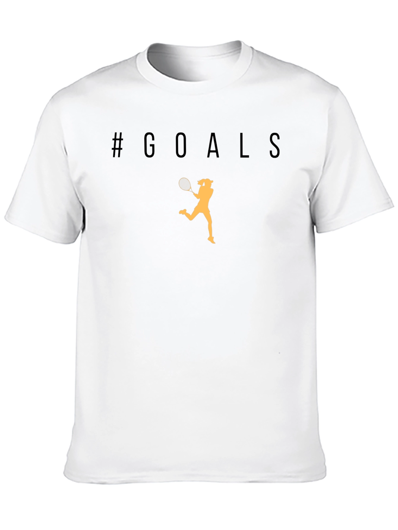 #Goals Tennis Player Graphic T-Shirt - Black
