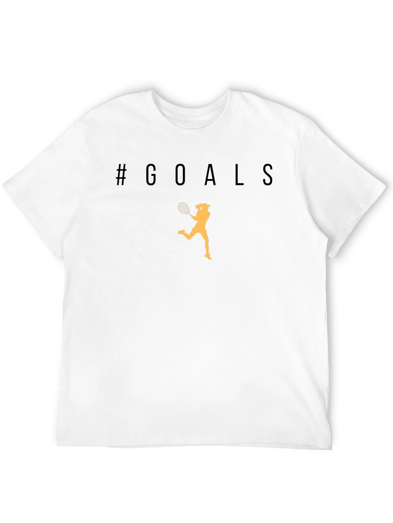 #Goals Tennis Player Graphic T-Shirt - Black