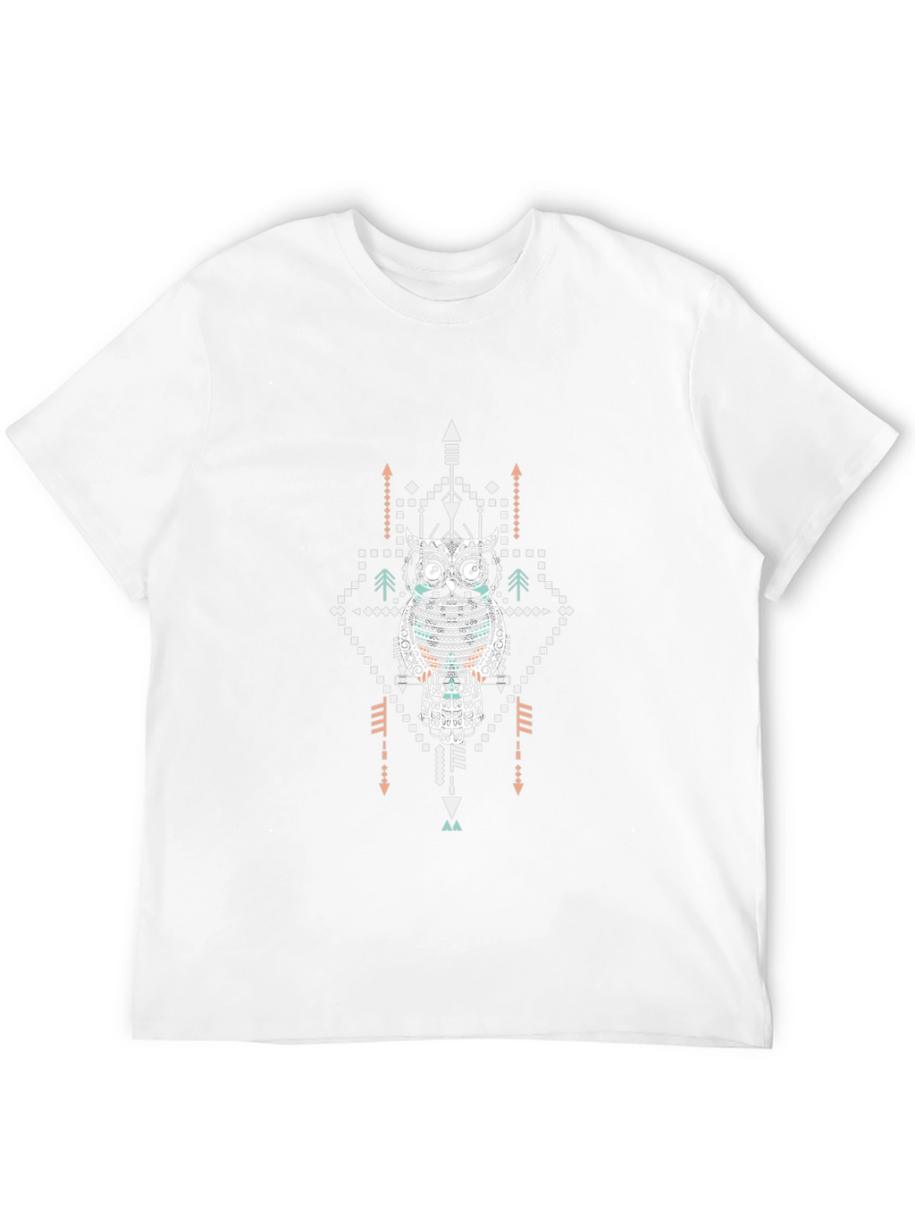 Aztec Owl Graphic Black T-Shirt