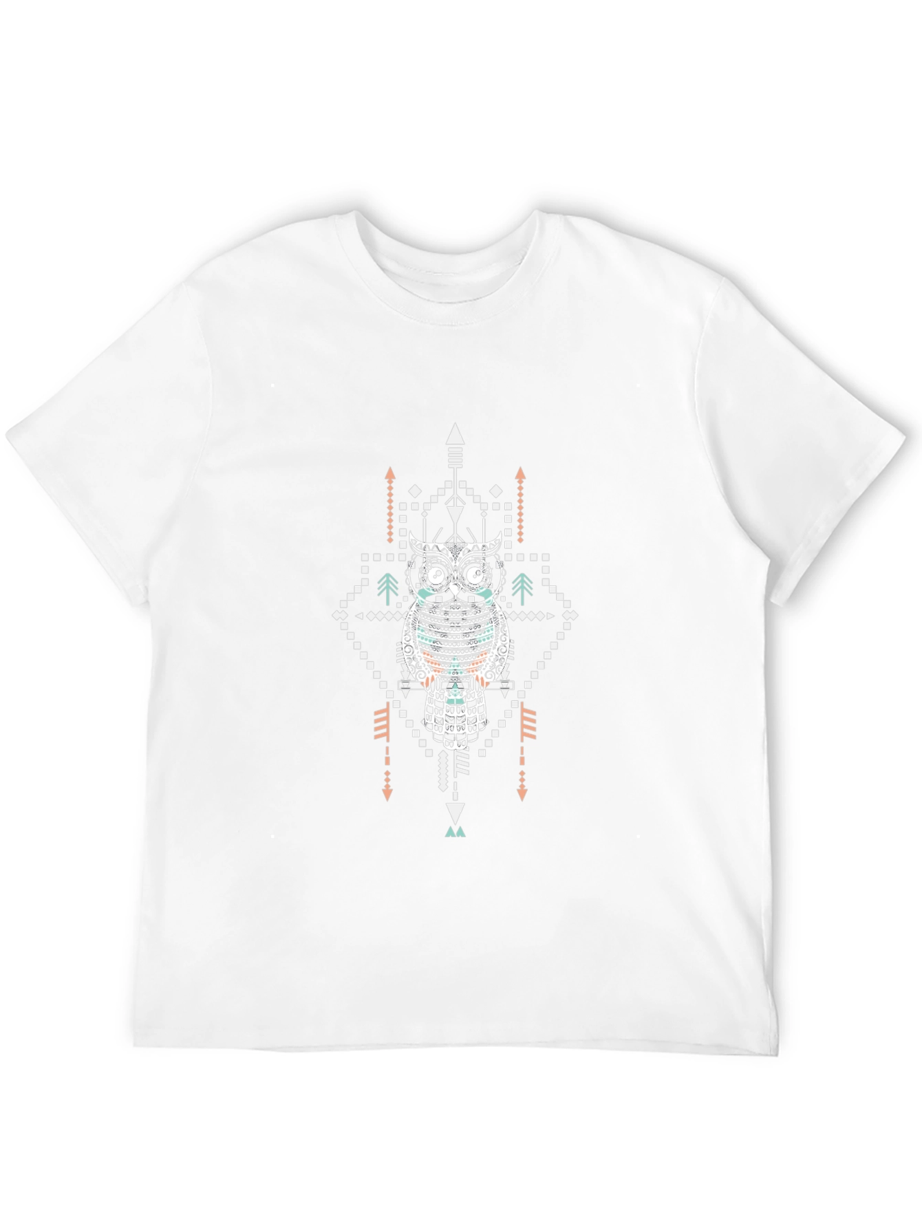 Aztec Owl Graphic Black T-Shirt
